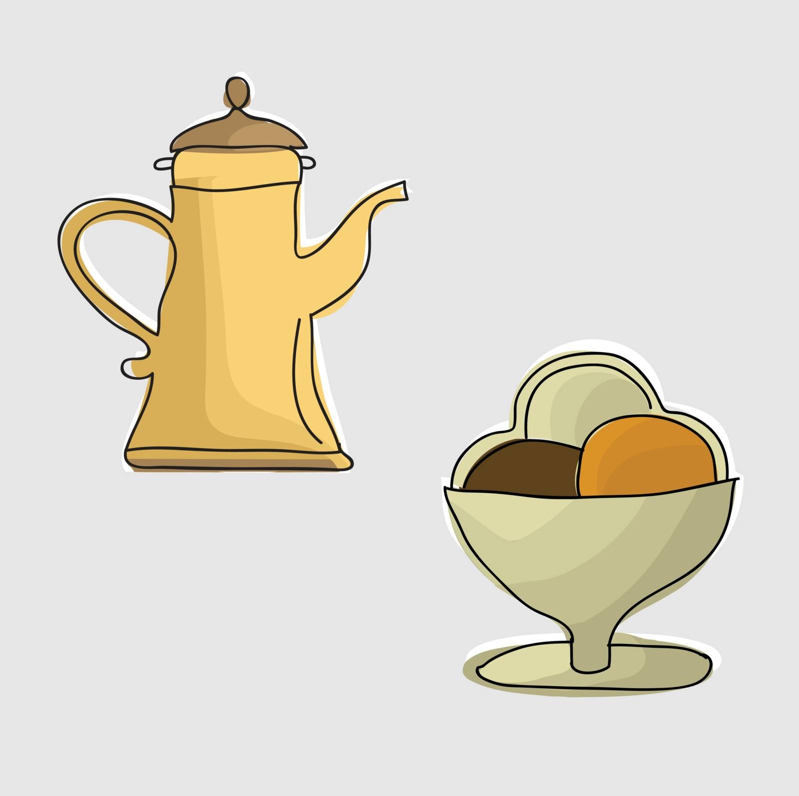 Coffee pot with coffee by Alexzel