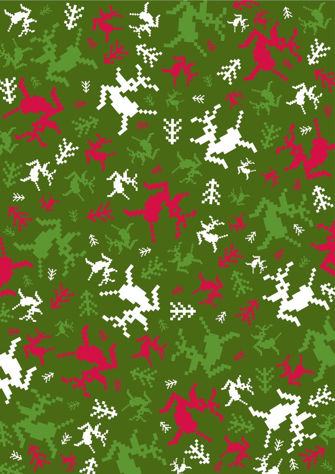 Simple Reindeer in Silhouette Christmas Pattern by Mark Murphy Creative