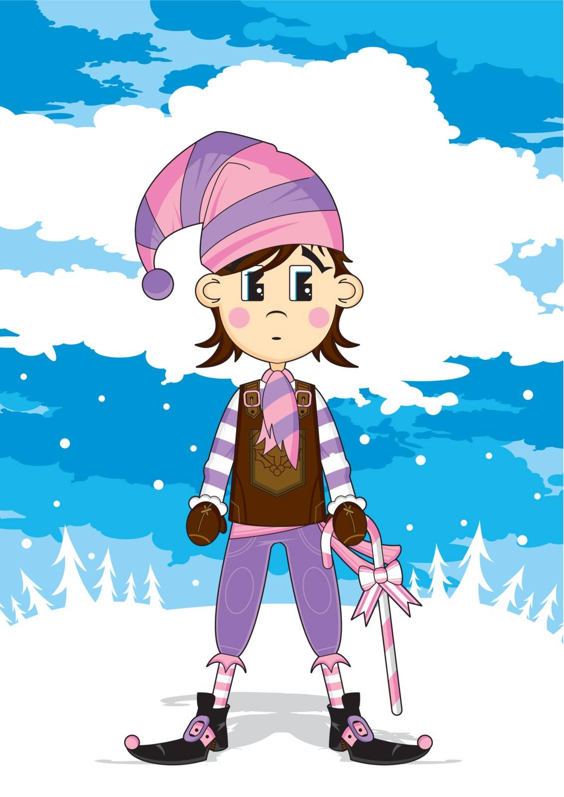 Cartoon Christmas Elf by markmurphycreative