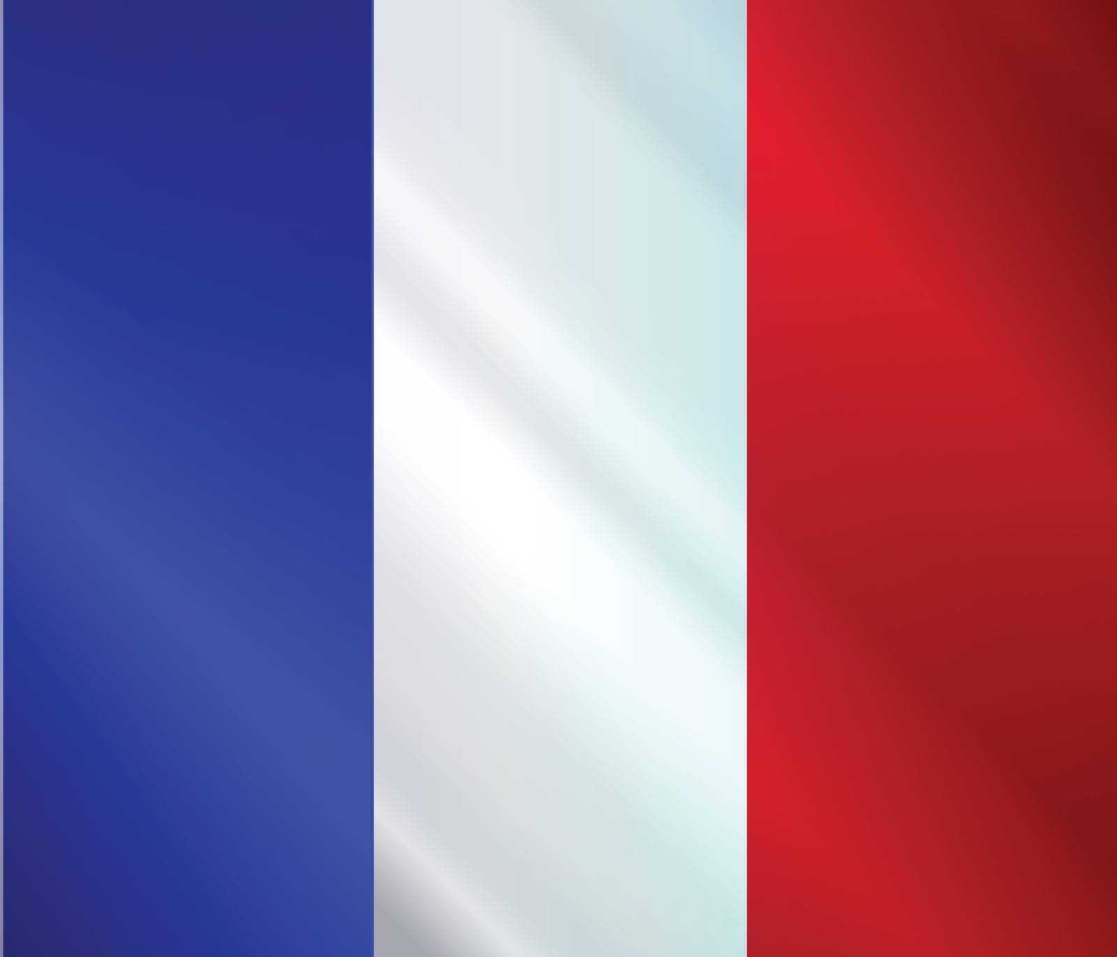 French flag set on a heavy grunge background