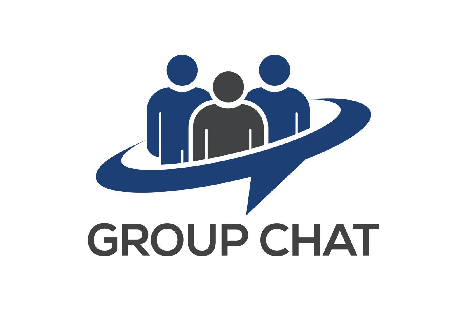 Group Chat logo symbol, People logo