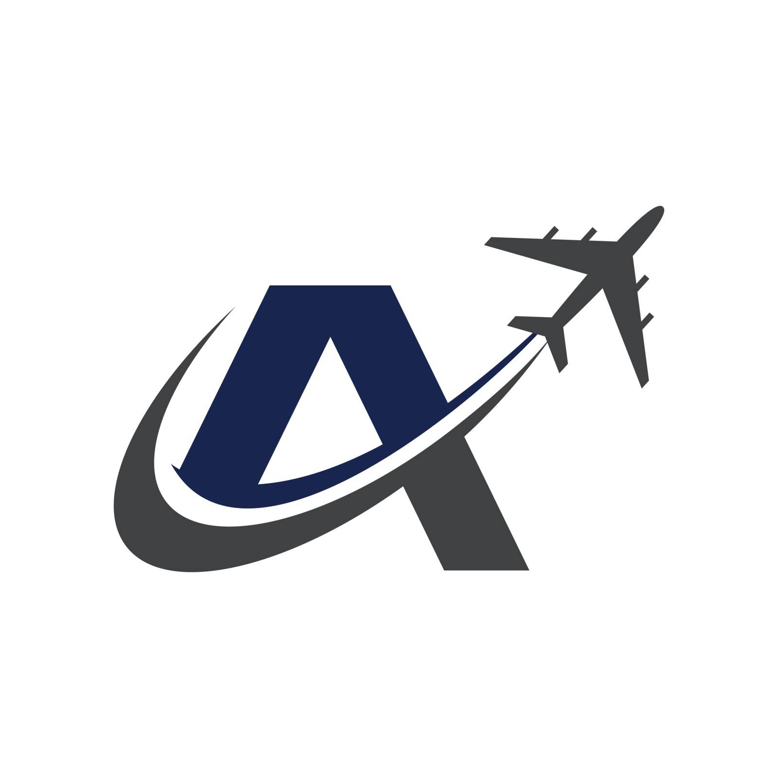 Travel Logo Design Template, airplane tickets, travel agencies logo
