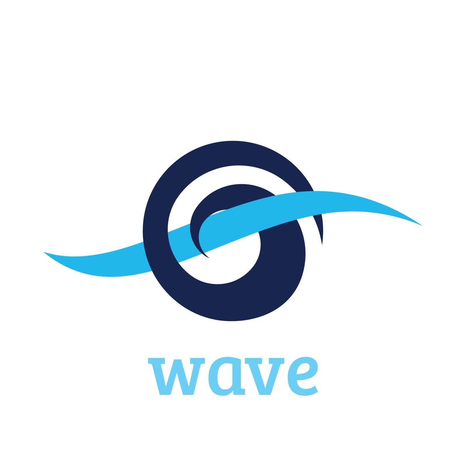 Water wave logo design template, water drop, Water wave vector illustration by busrat