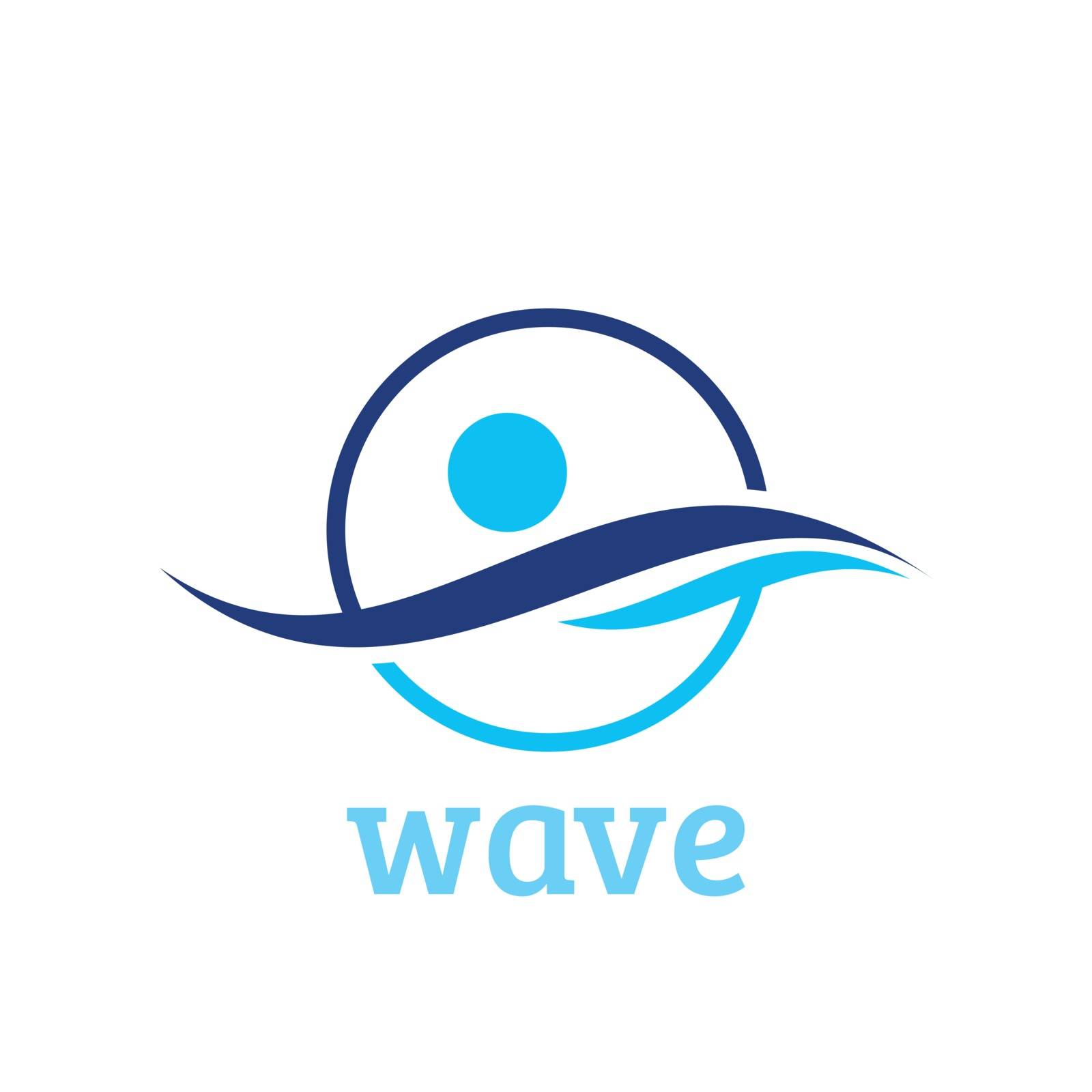 Water wave logo design template, water drop, Water wave vector illustration