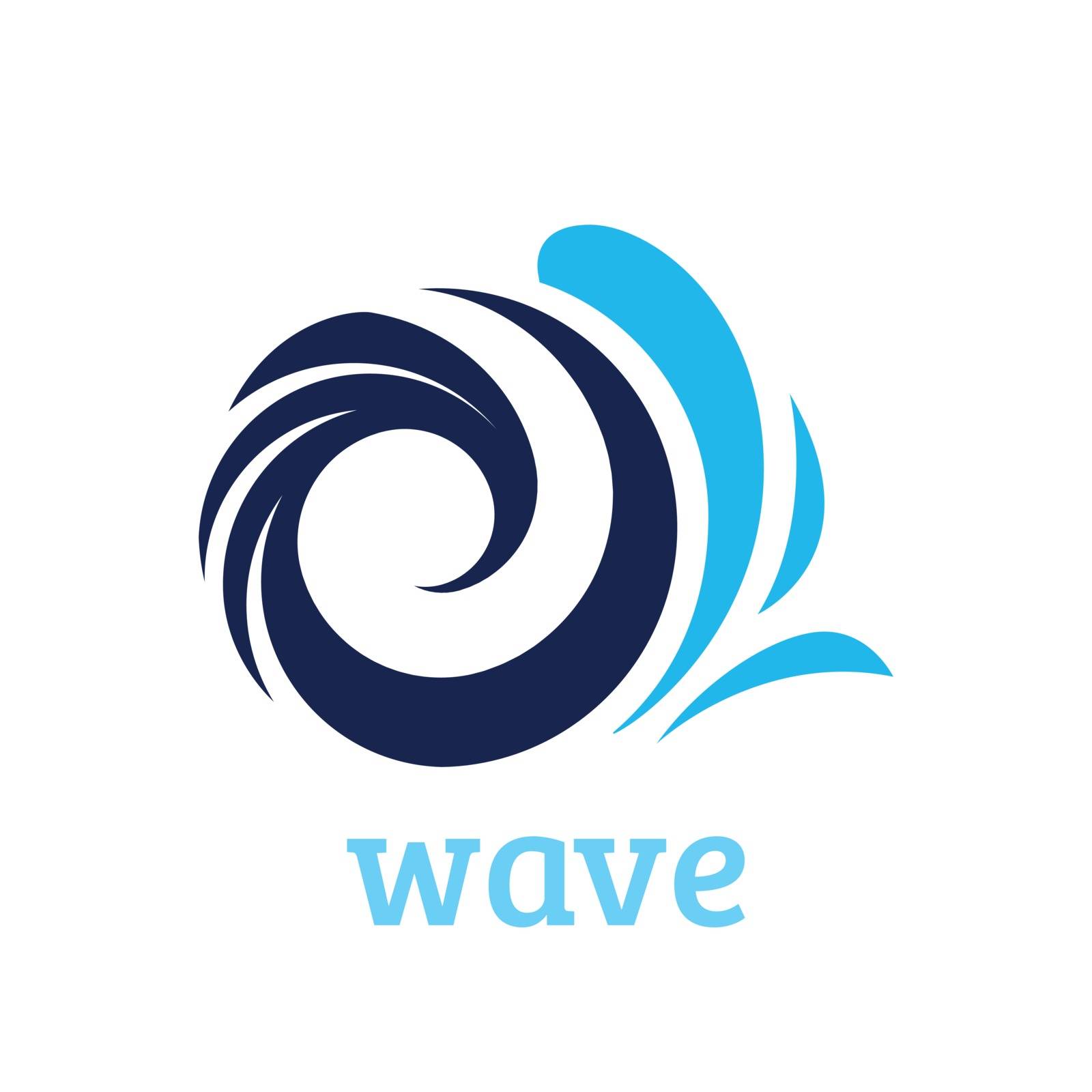 Water wave logo design template, water drop, Water wave vector illustration by busrat
