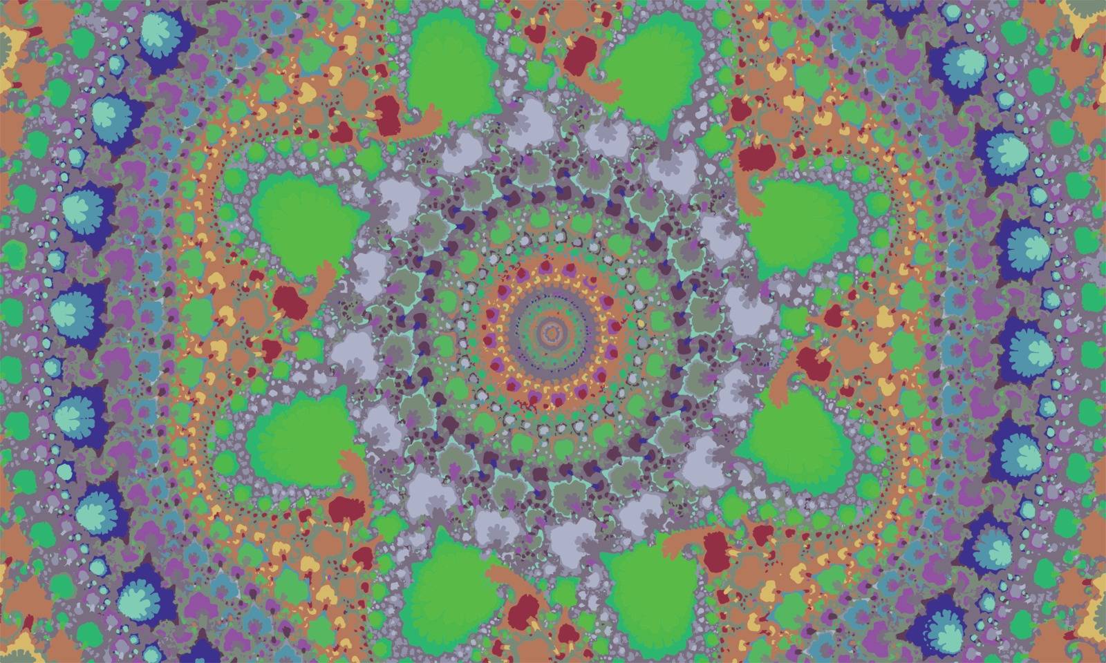 Mandelbrot fractal pattern, circular by InfinityChaos