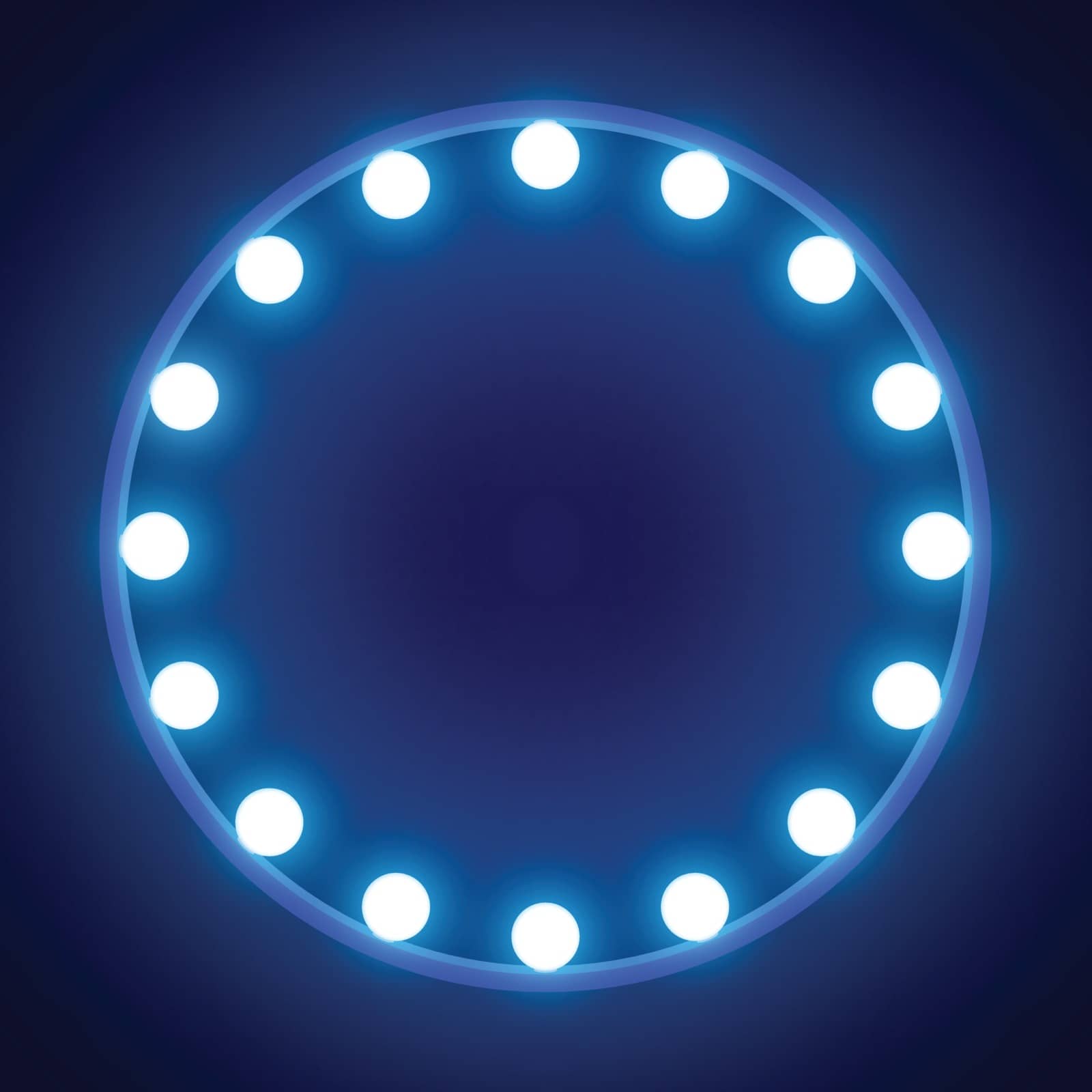 Illuminated blue round lamp. by GraffiTimi