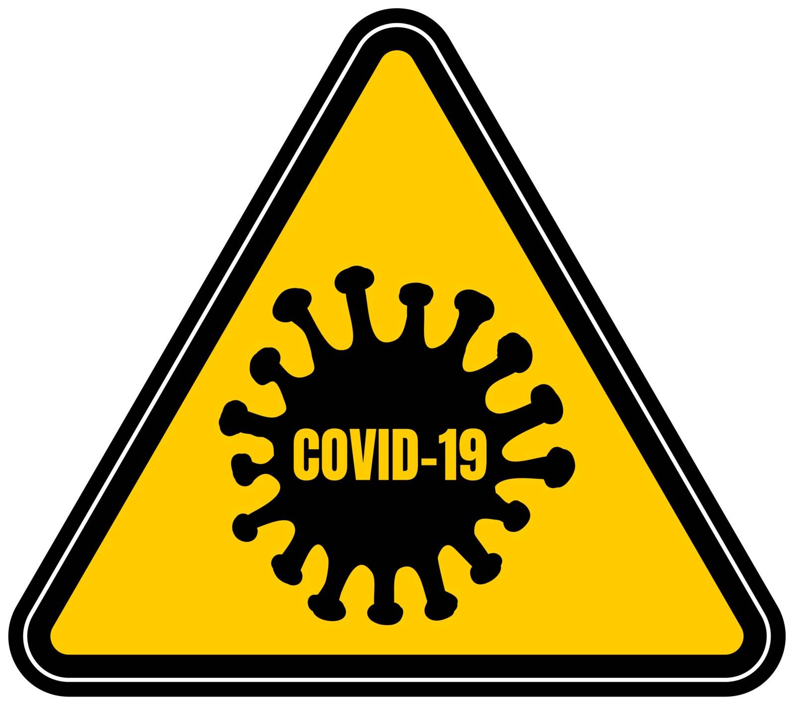 Abstract virus strain model coronavirus 2019-nCoV COVID-19 MERS-Cov Novel coronavirus in the sign of biohazard by Asnia
