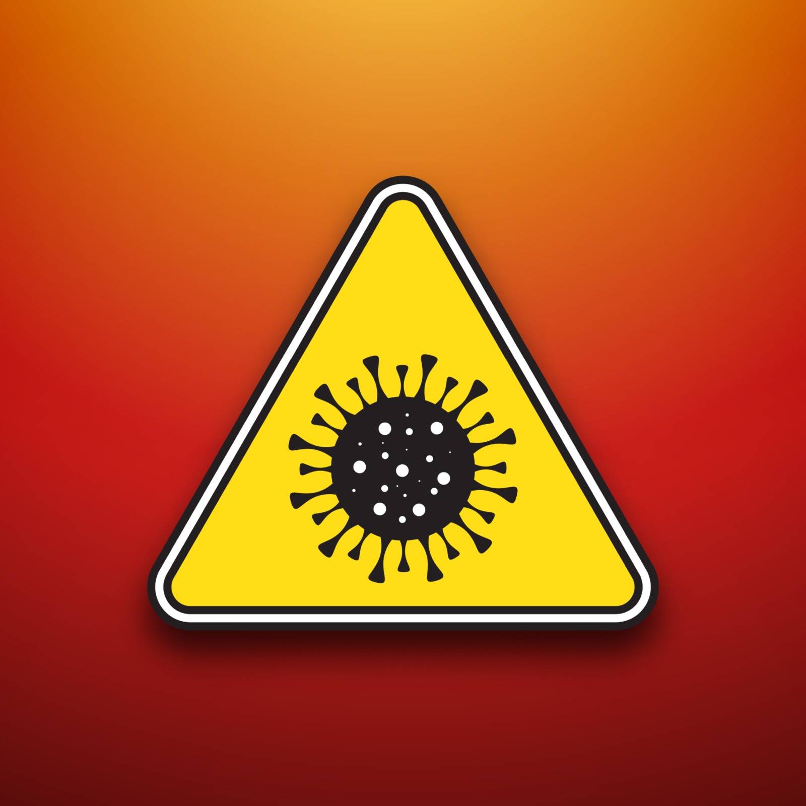 Warning danger of spreading the virus outbreak by templator