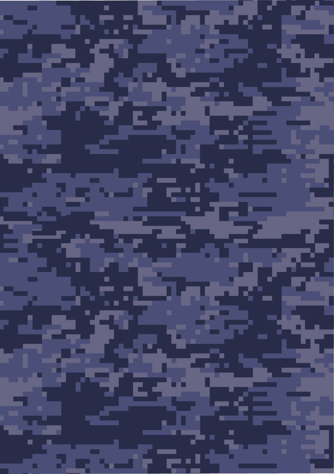 Digital dark blue military camouflage textured background
