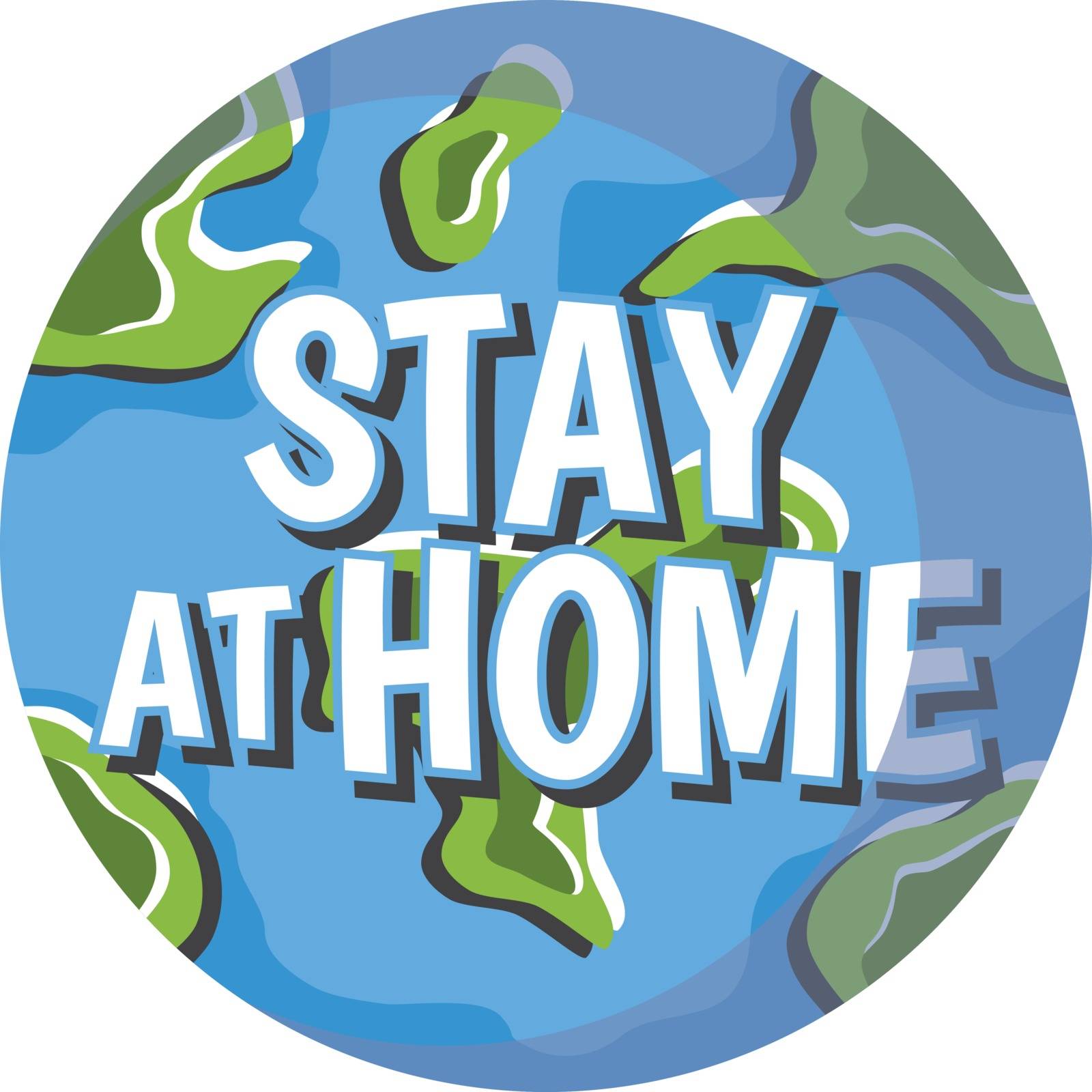 stay at home concept coronavirus quarantine illustration