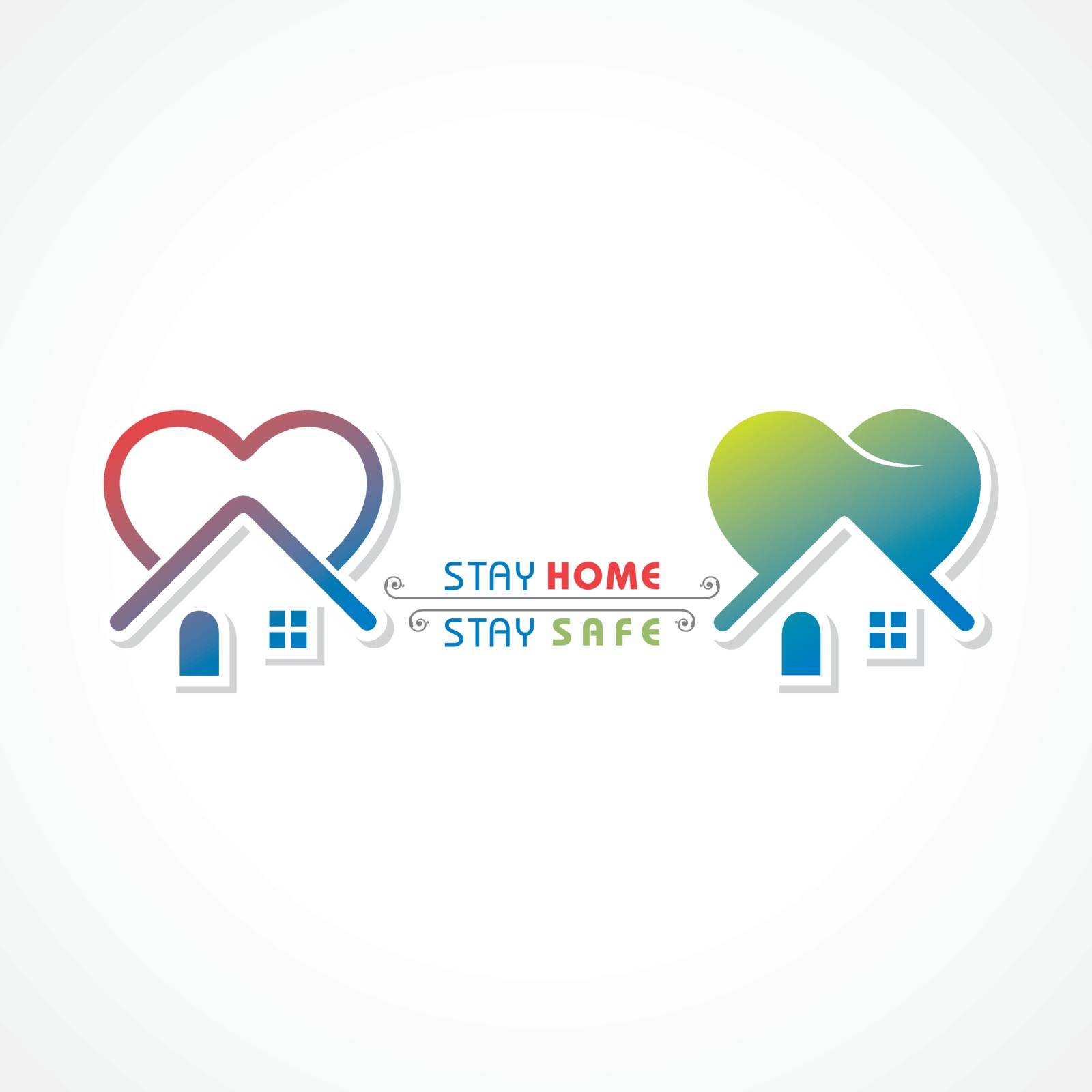 Illustration for Stay Home And Stay Safe Concept by graphicsdunia4you