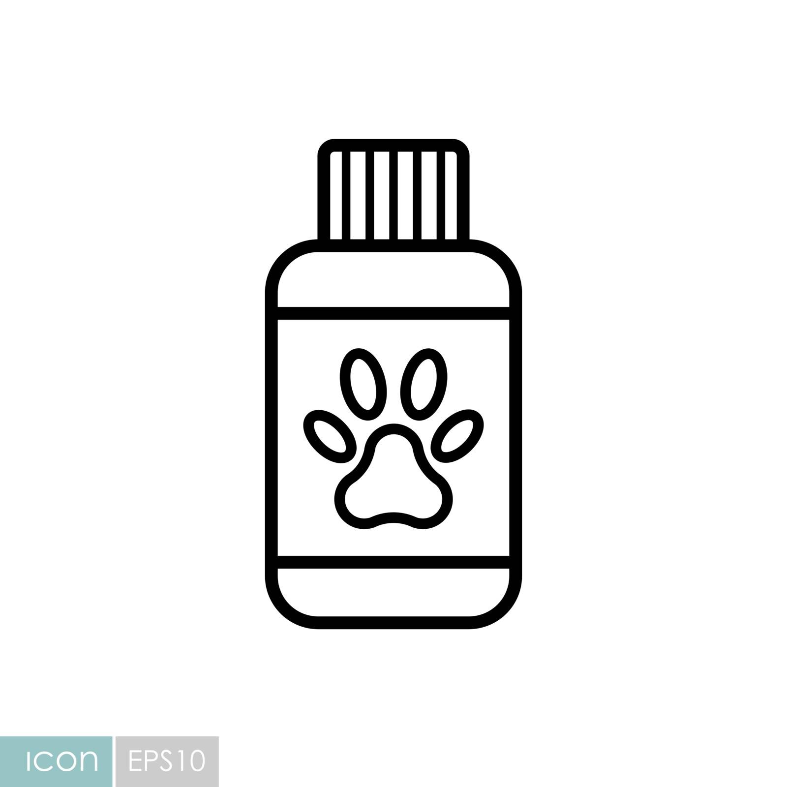 Pet shampoo vector icon. Pet animal sign by nosik