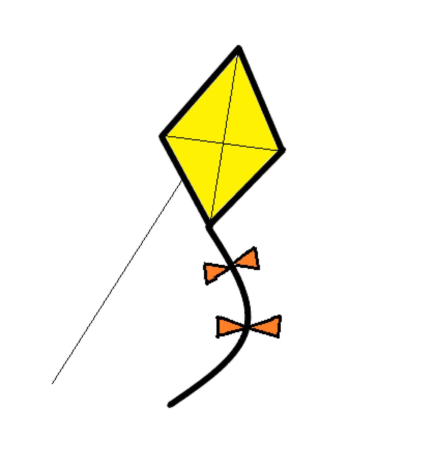 Vector illustration of a kite