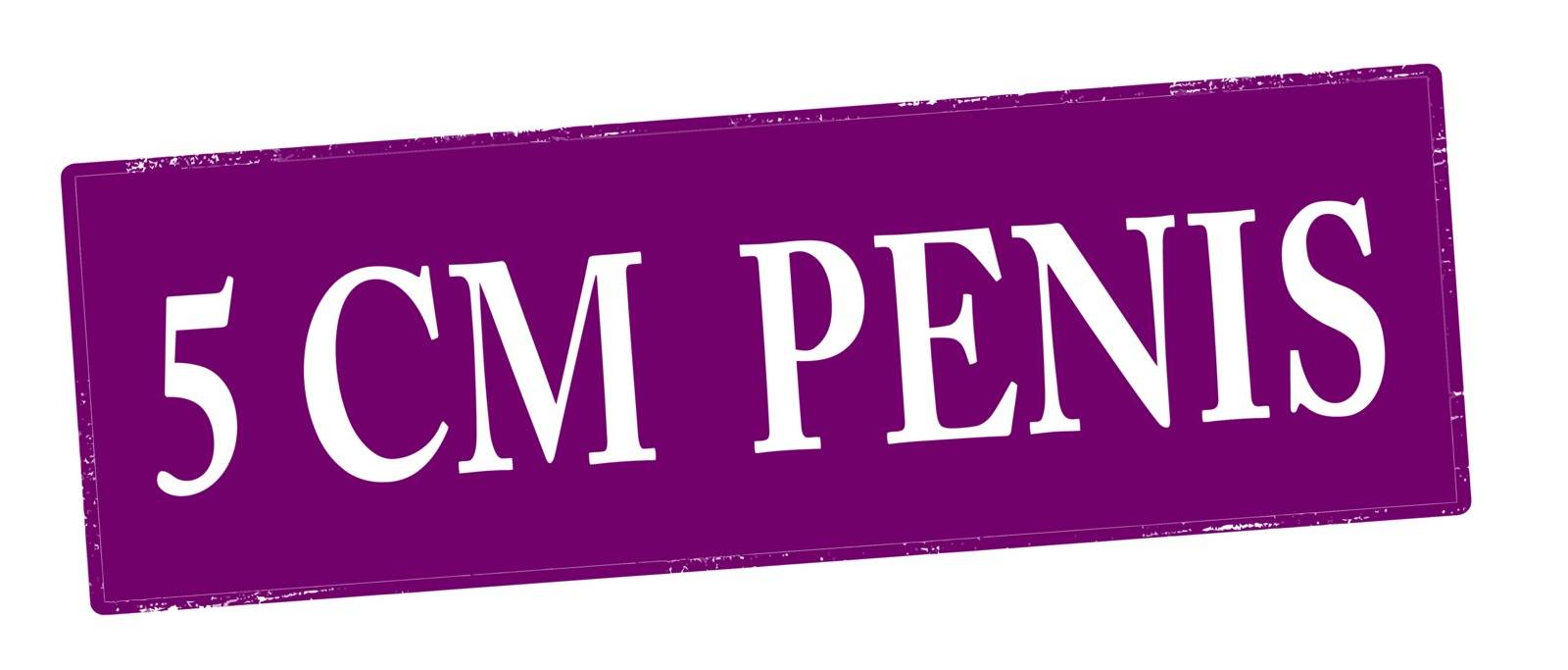 Rubber stamp with text five centimeter penis inside, vector illustration