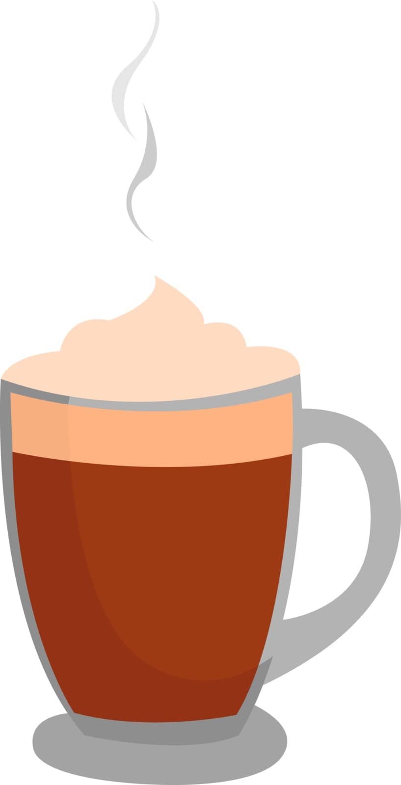 Morning coffee, illustration, vector on white background.