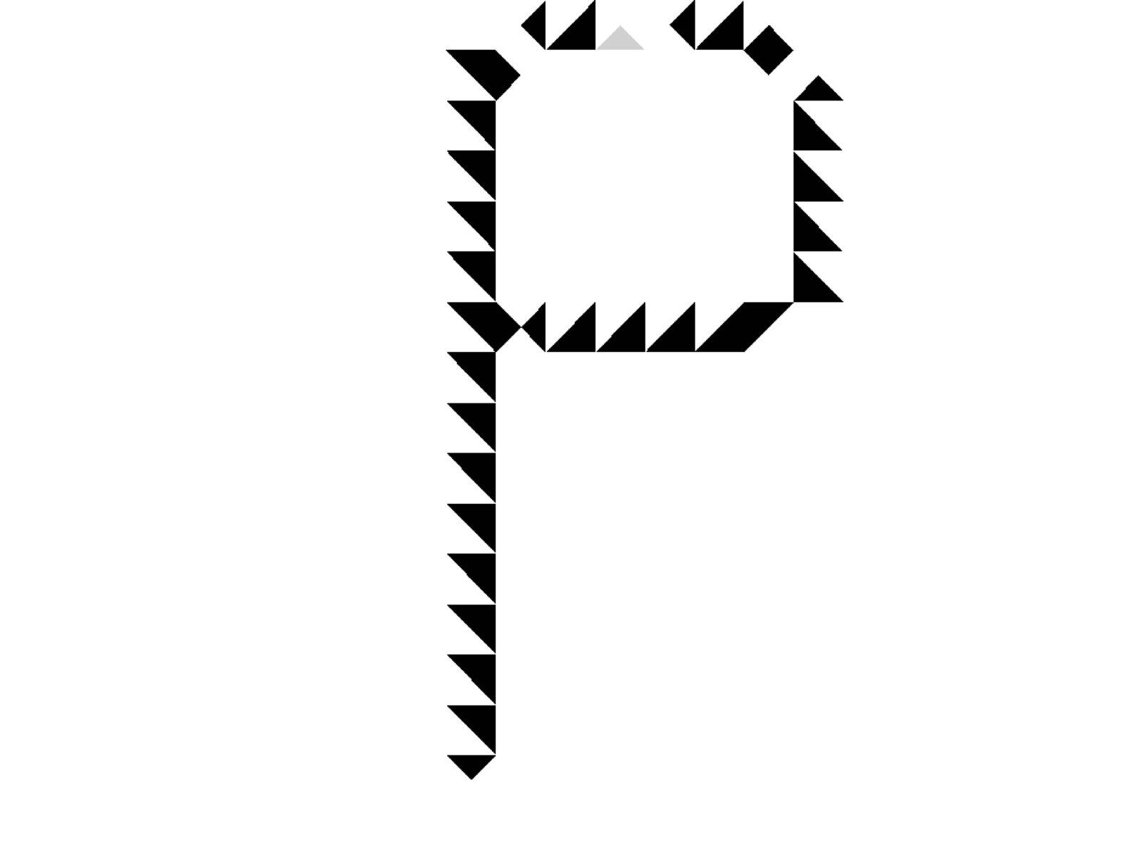 Letter P Jagged Style by jasonlee3071
