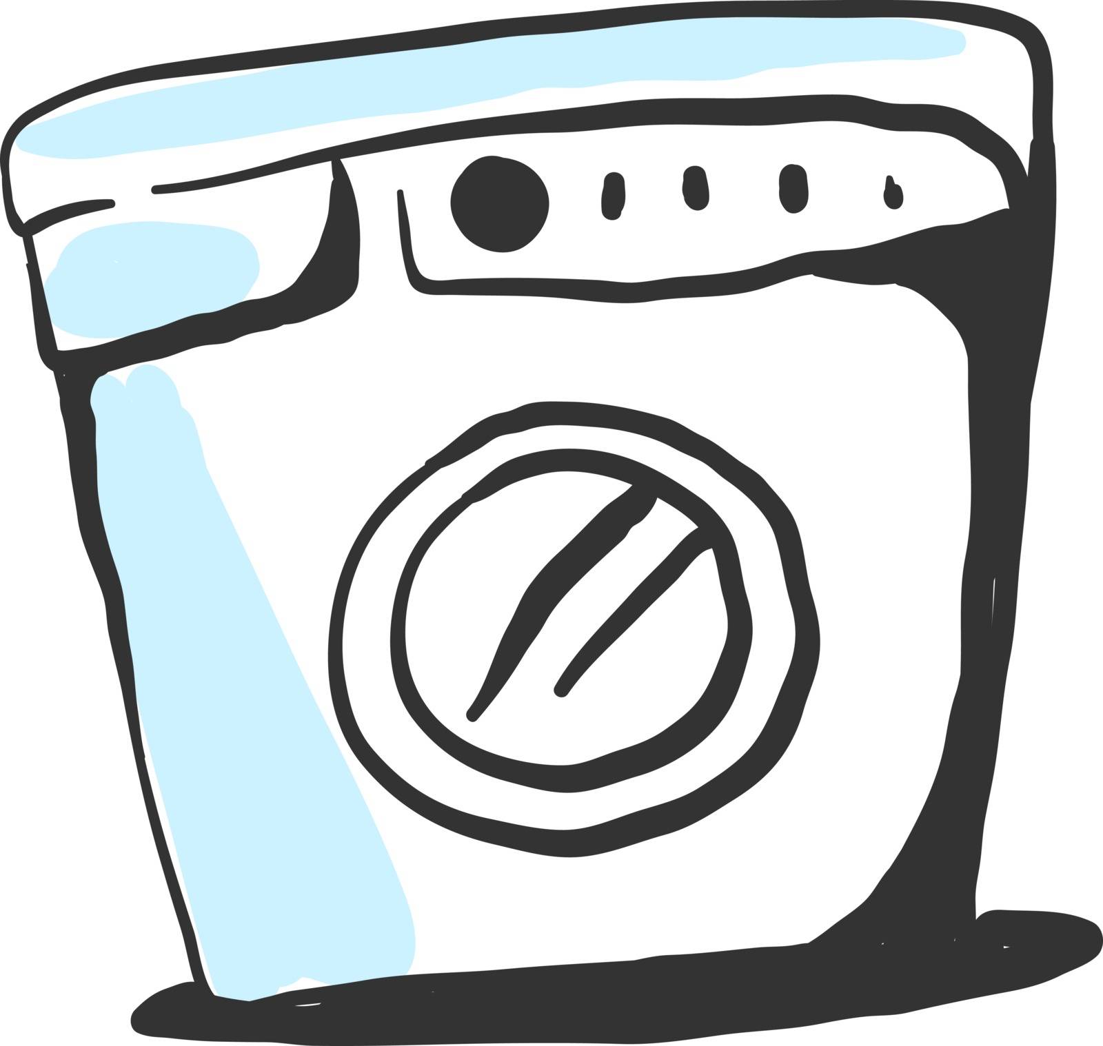 White washer, illustration, vector on white background.