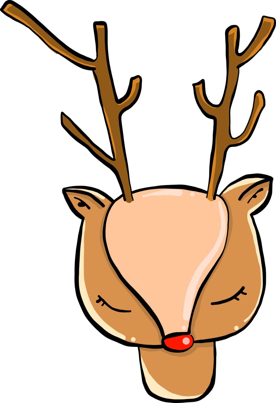 Little deer, illustration, vector on white background. by Morphart