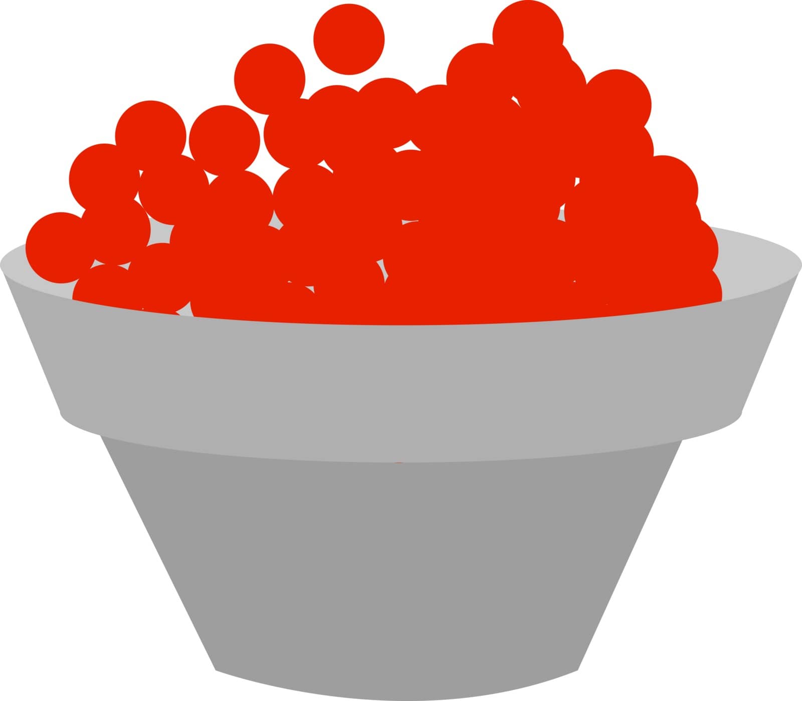 Red caviar, illustration, vector on white background.