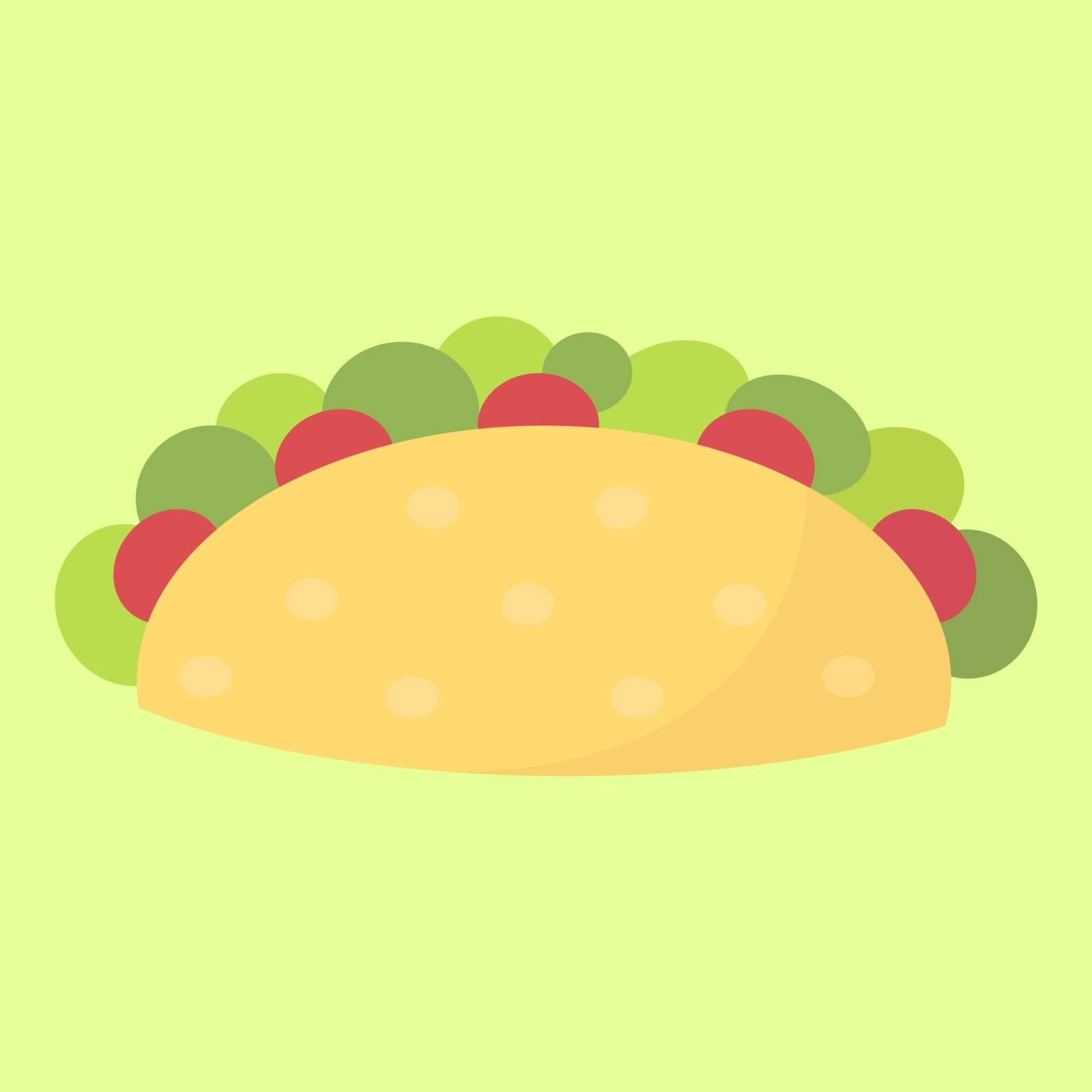 Tacos, illustration, vector on white background.