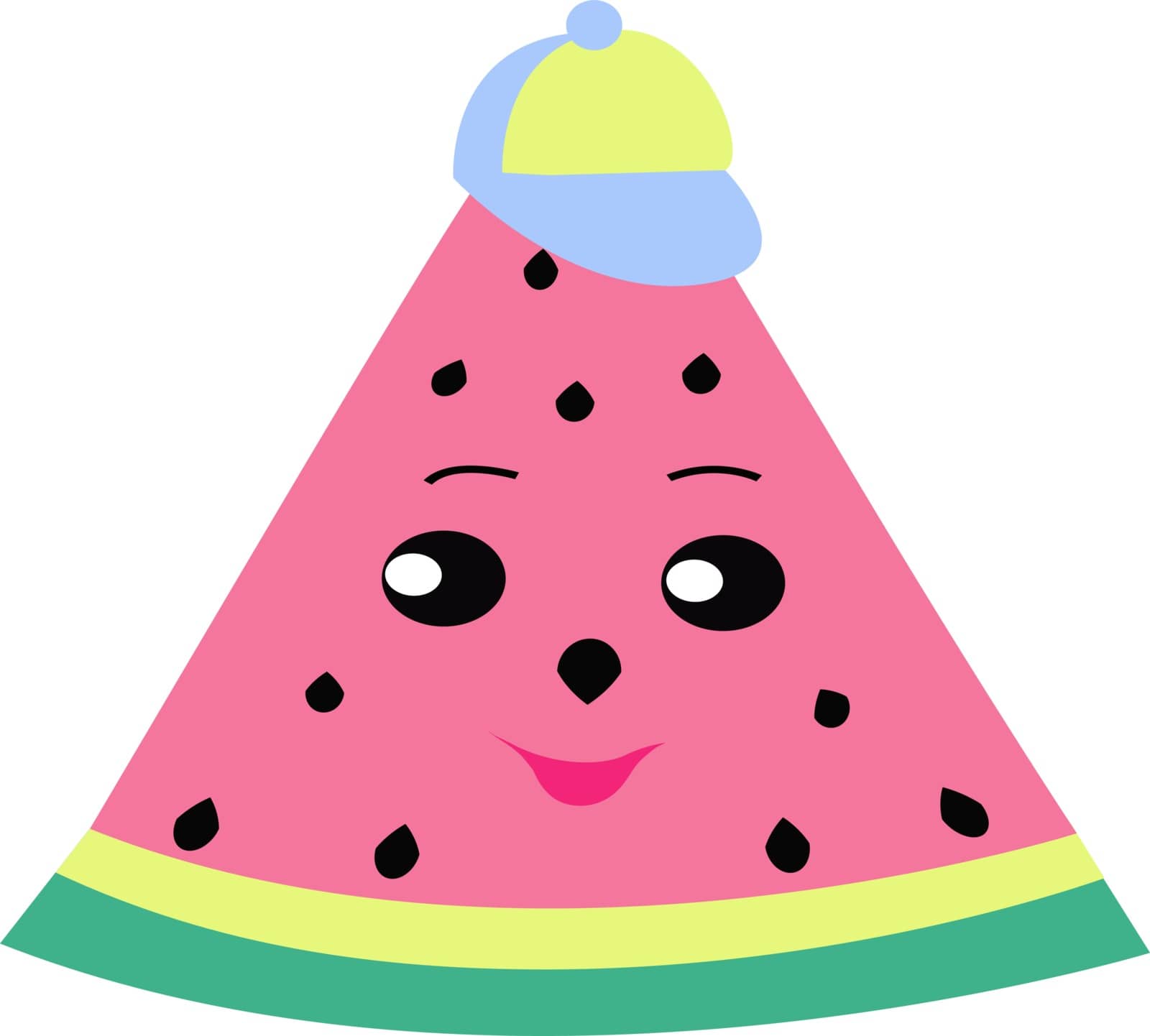 Watermelon piece, illustration, vector on white background. by Morphart