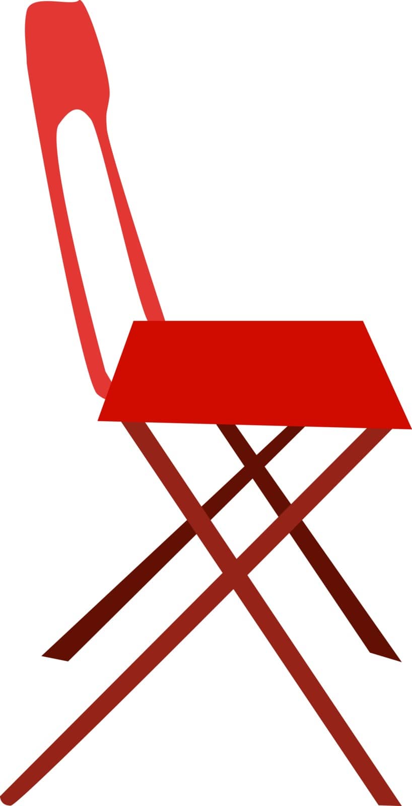 Red chair, illustration, vector on white background.