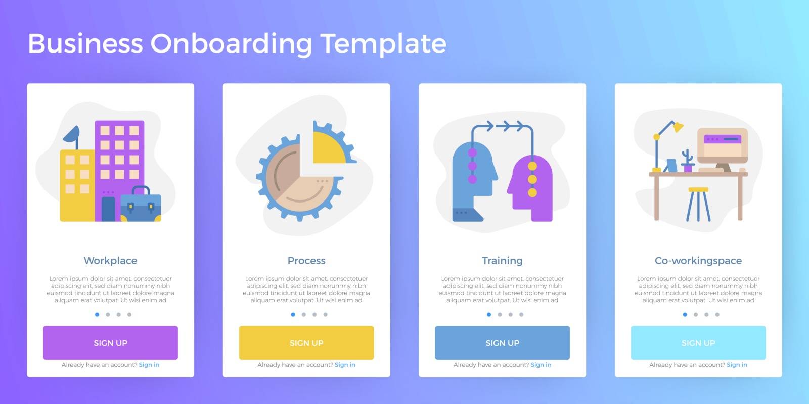 Business Mobile App Onboarding Template by nongpimmy