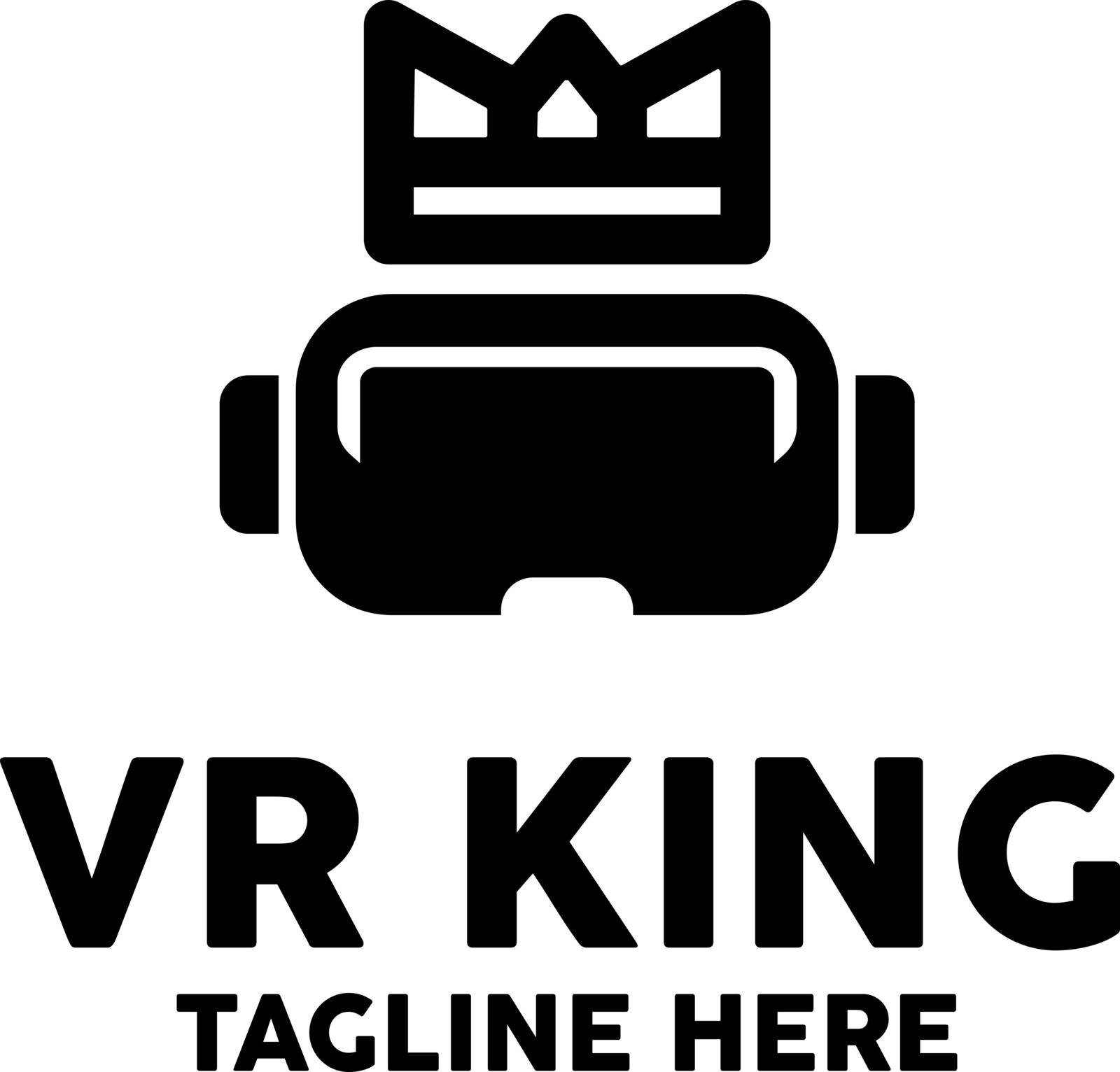 Virtual Reality Logo Design Inspiration, Vector illustration by GunaStudio