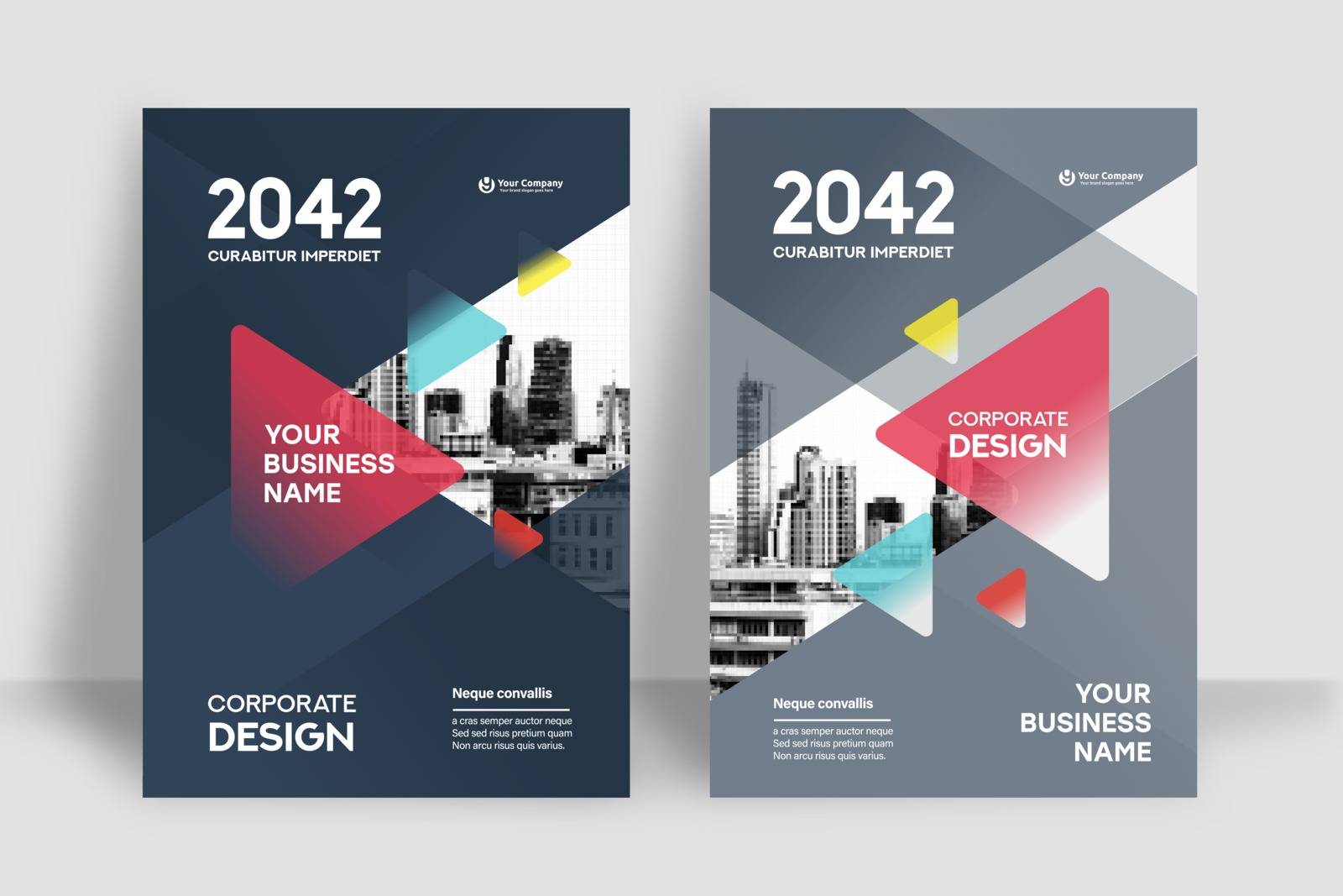 City Background Business Book Cover Design Template  by Thaiyatham