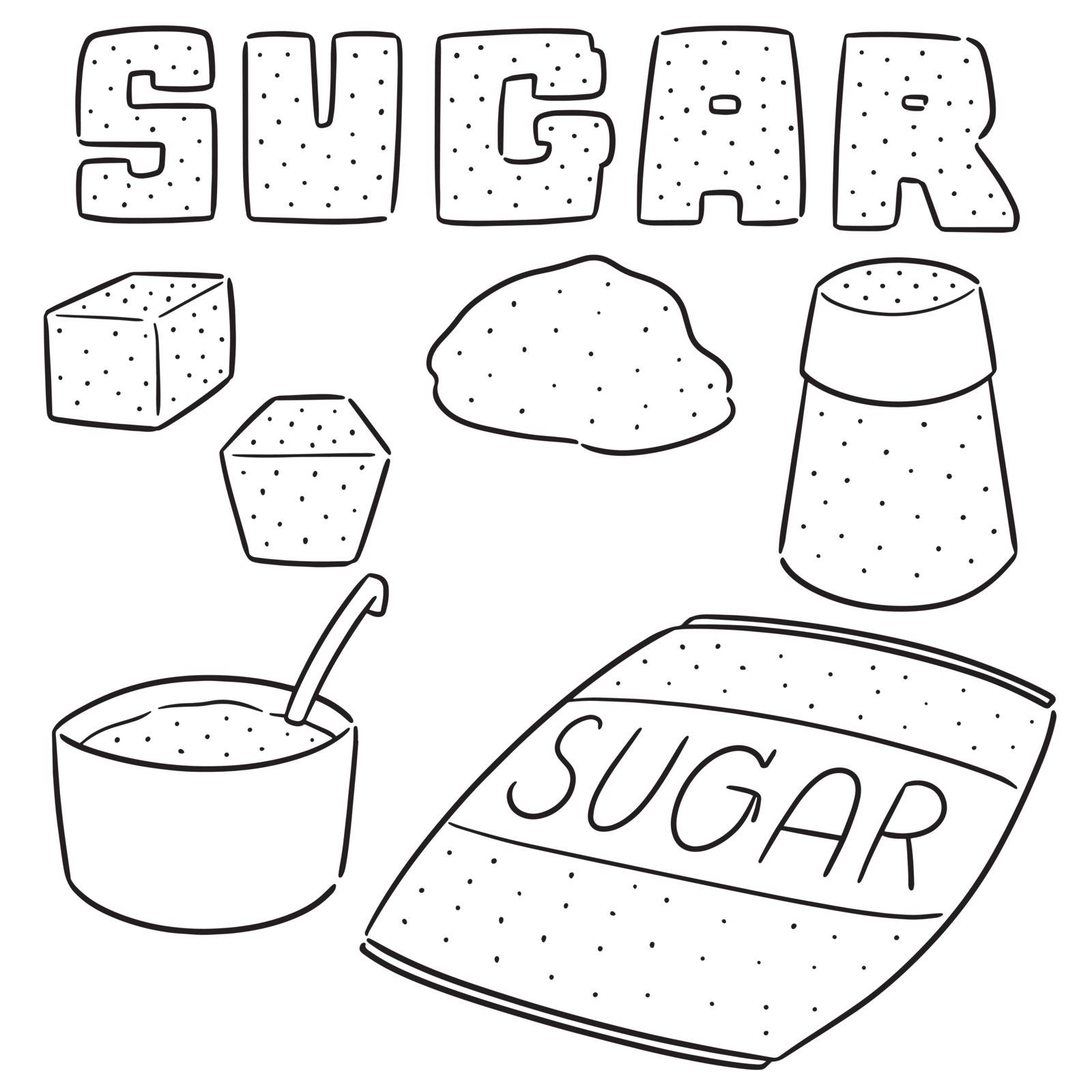 vector set of sugar by olllikeballoon