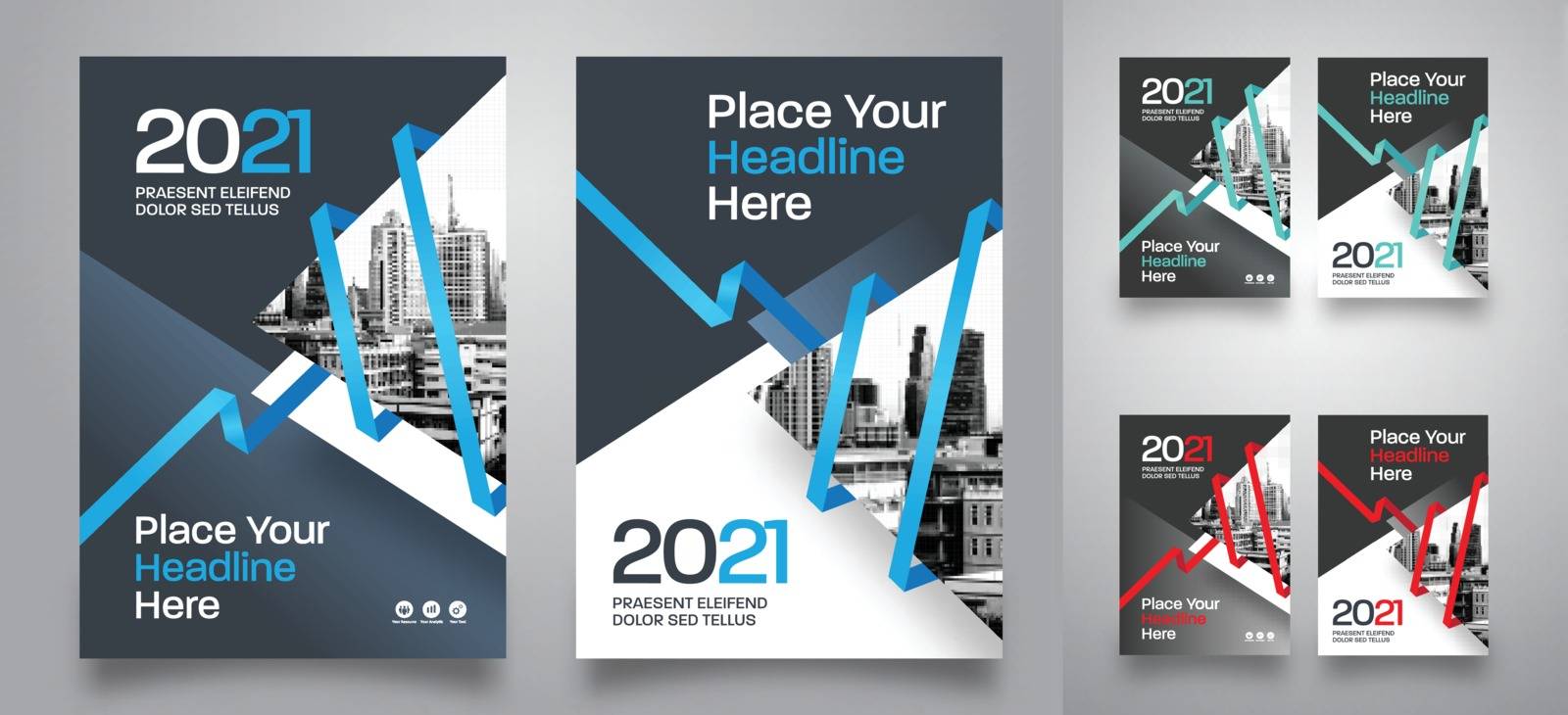 City Background Business Book Cover Design Template by Thaiyatham