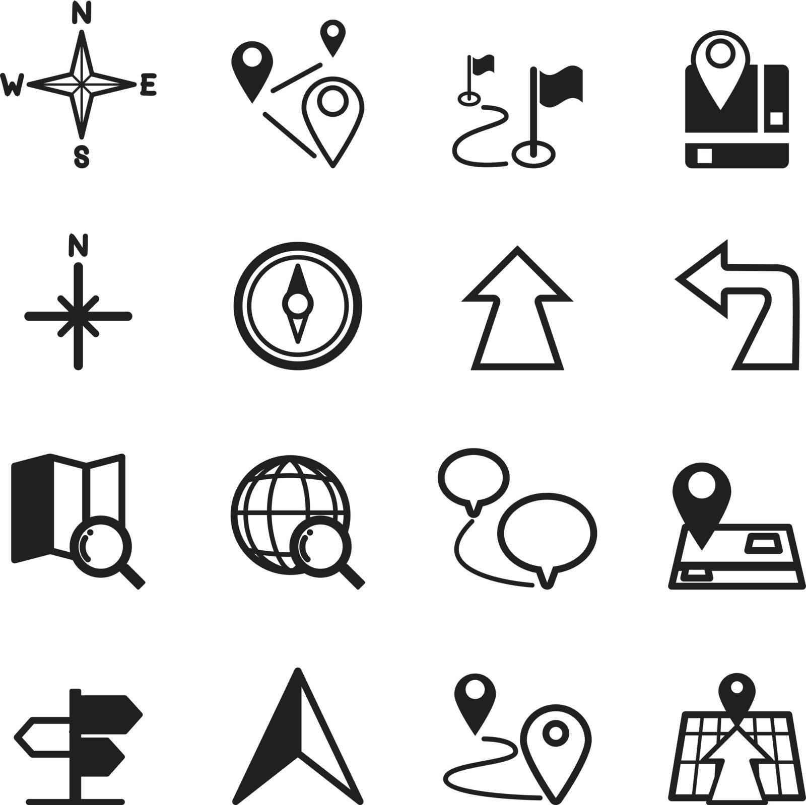 Navigation icons set
