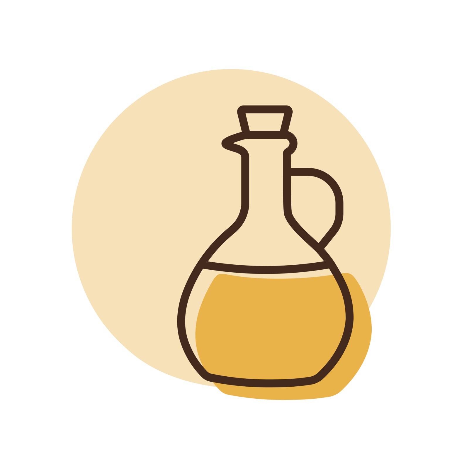 Olive Oil Glass Jug Pitcher vector icon by nosik