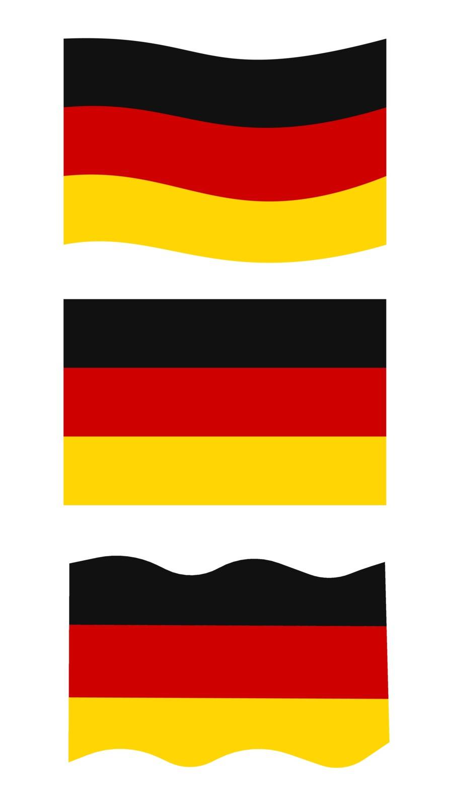 Set Germany Flags Vector illustration. Set Germany Flags