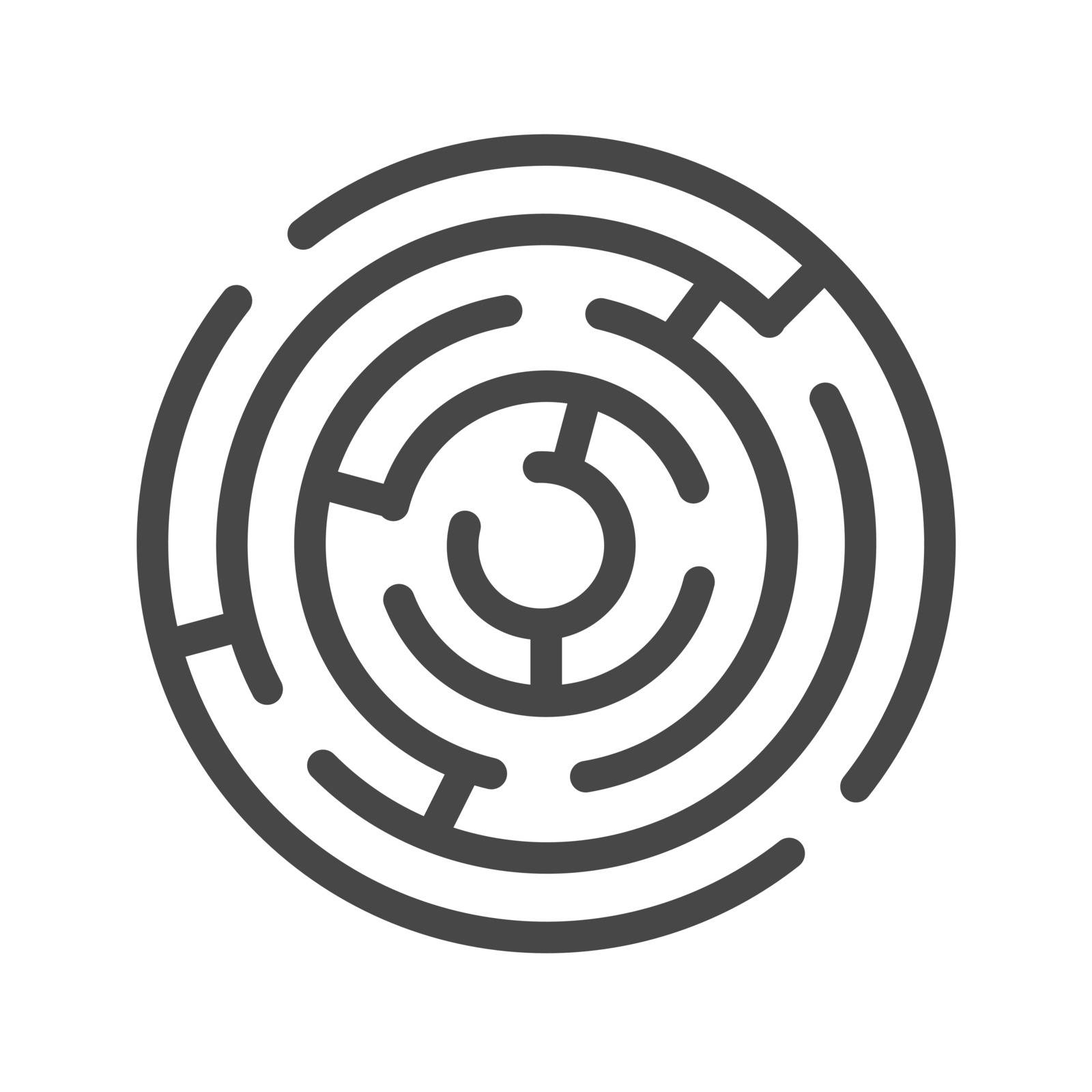 Labyrinth Thin Line Vector Icon by smoki