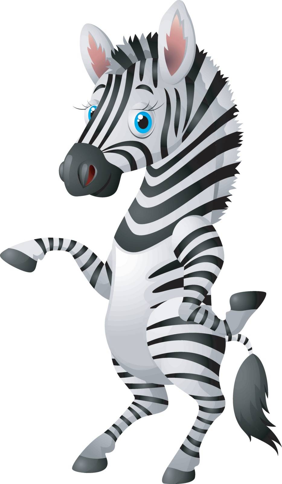 Cartoon zebra by Elysa