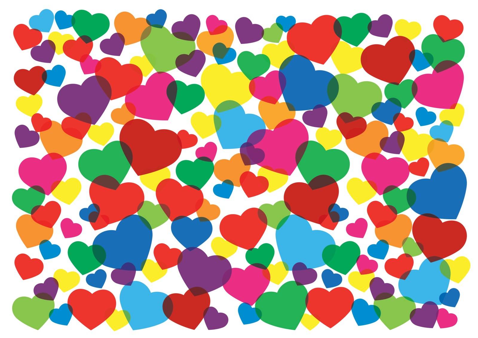 colorful hearts background vector illustration by h-santima