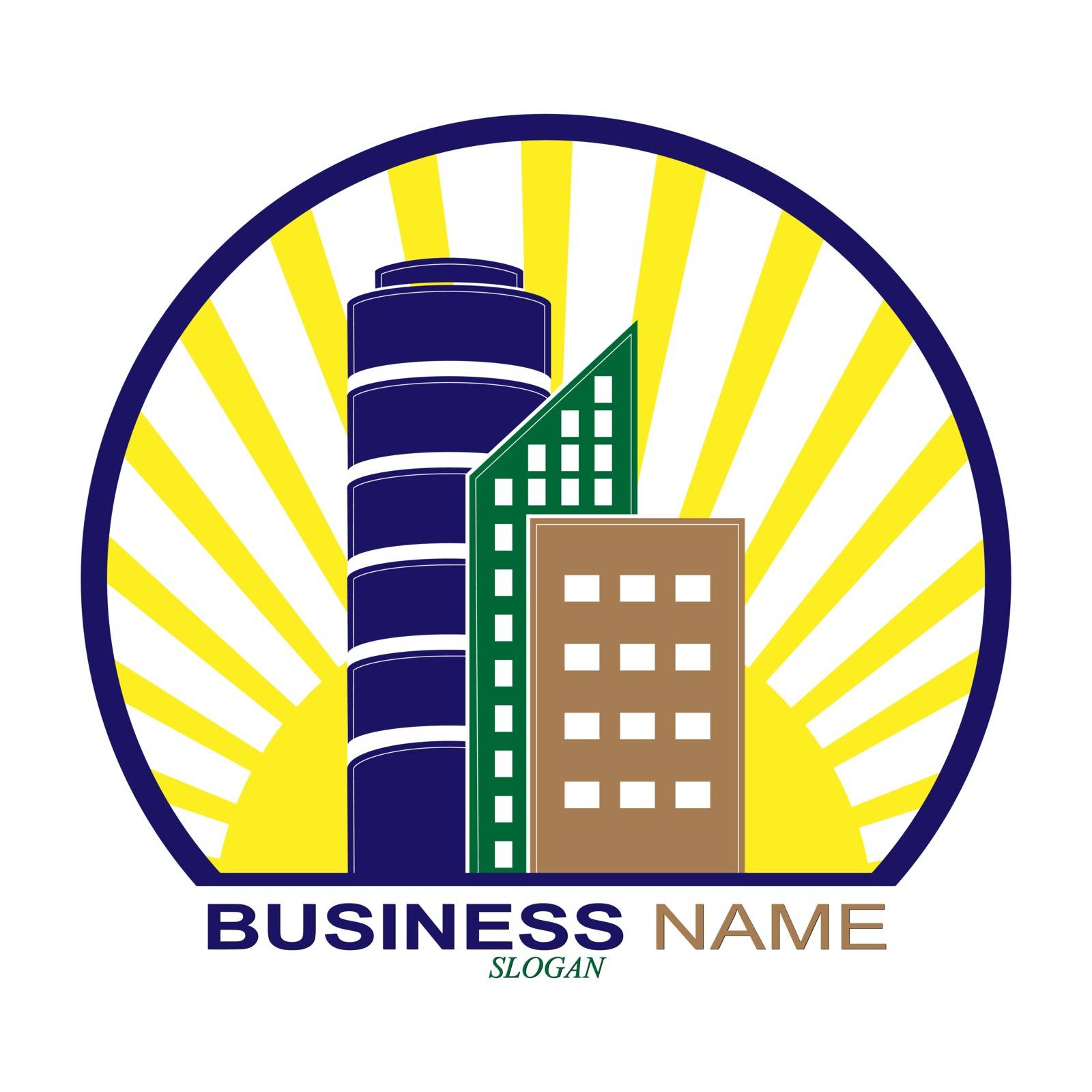 Logo of construction or real estate company, and real estate company, simple design 