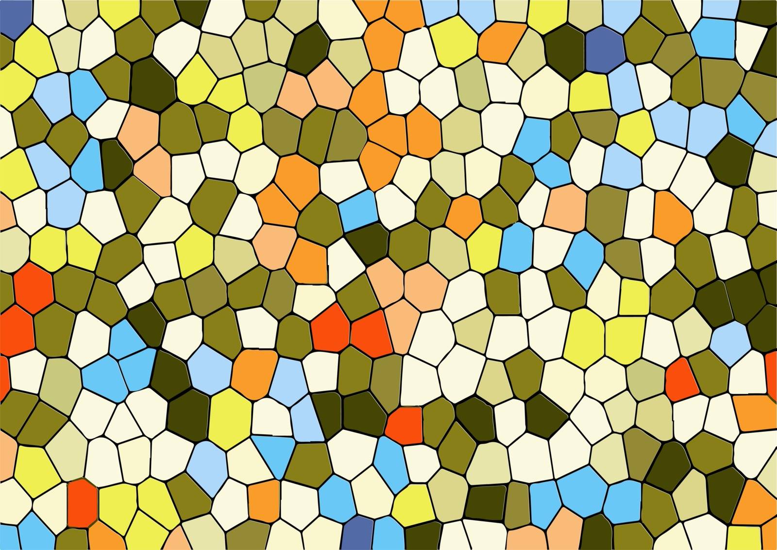 Colorful mosaic. Modern random colors. Background for design and decoration, textiles, packaging, stained glass.