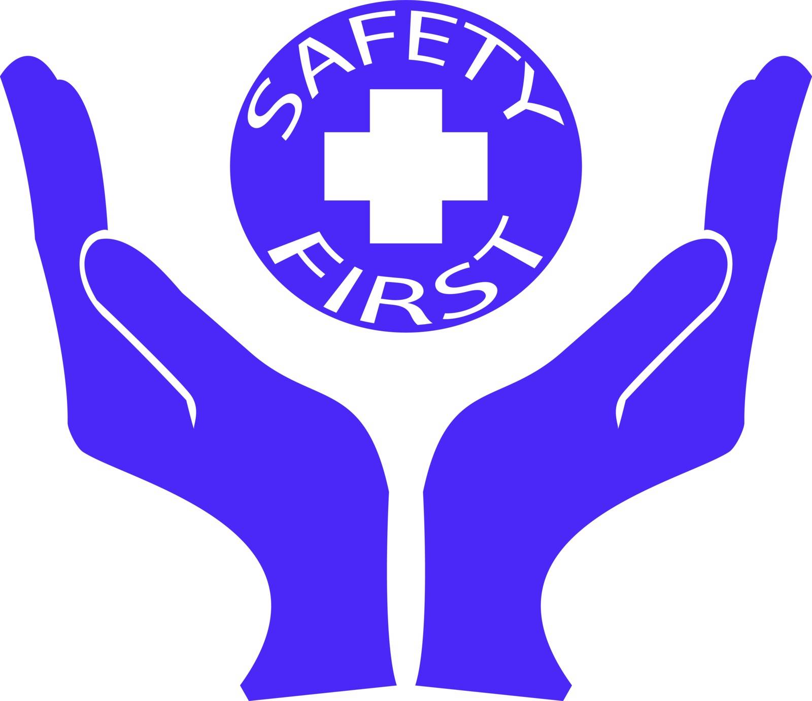safety first, the logo for Environmental Health Safety,Vector illustration