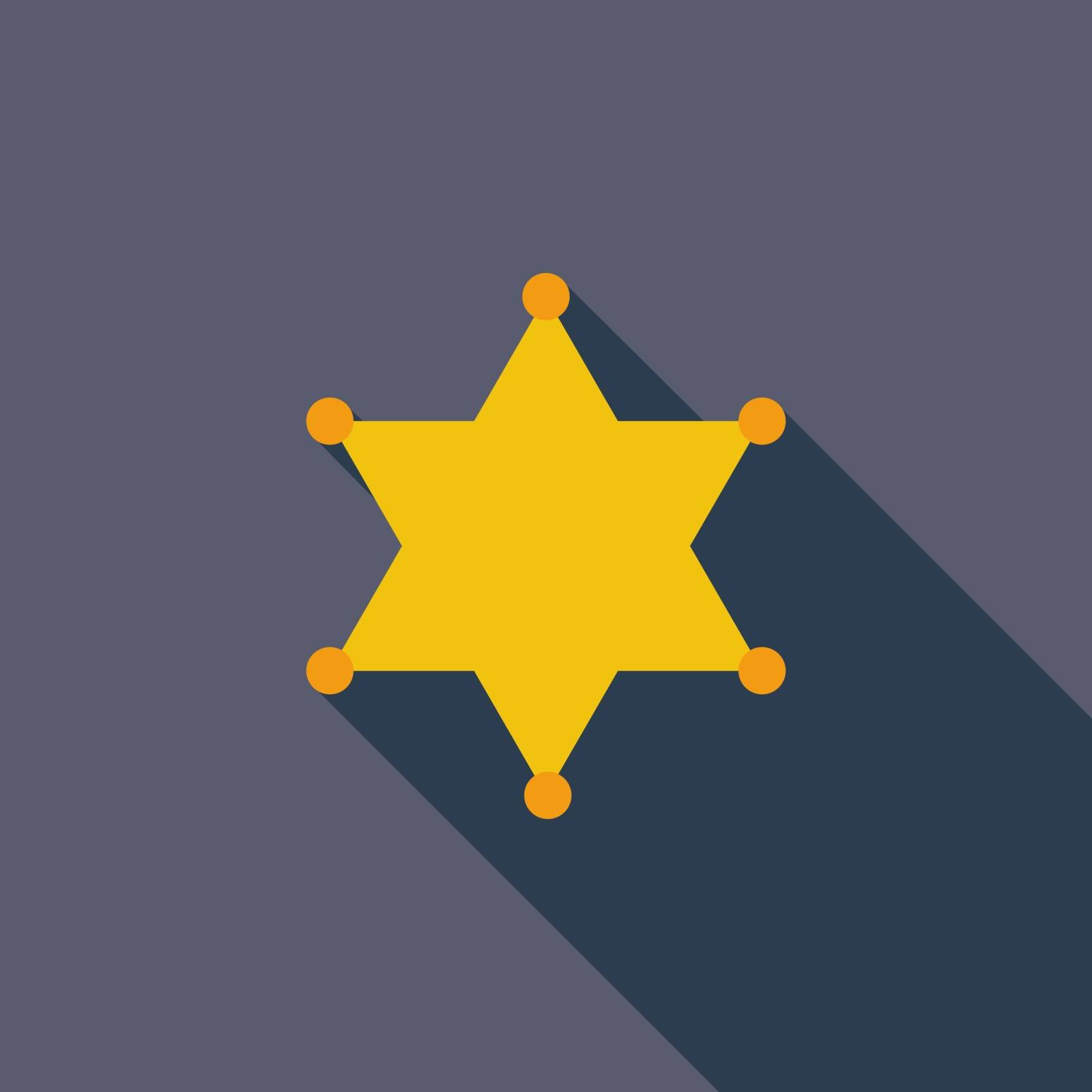 Police icon. Flat vector related icon with long shadow for web and mobile applications. It can be used as - logo, pictogram, icon, infographic element. Vector Illustration.