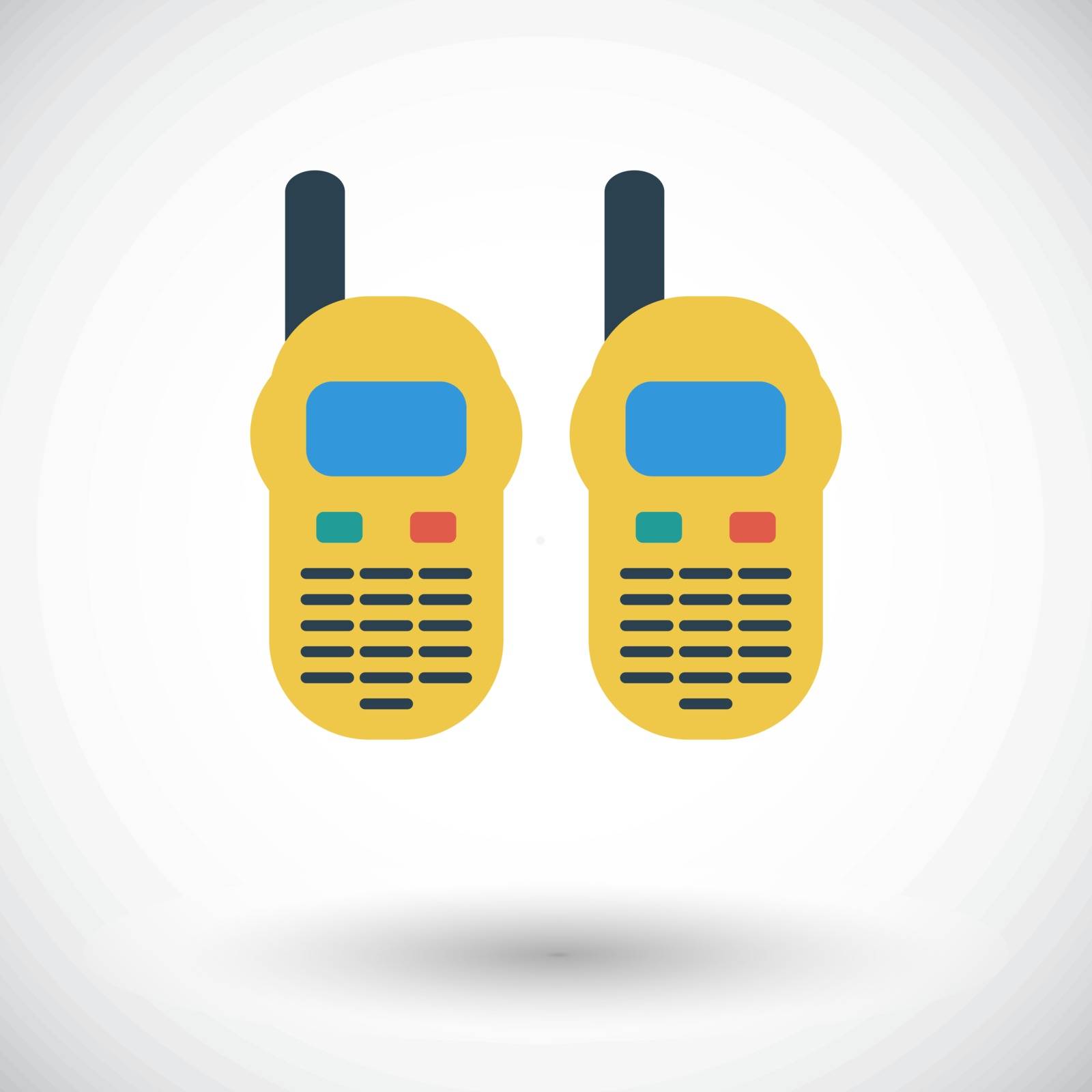 Portable radio. Flat vector icon for mobile and web applications. Vector illustration.