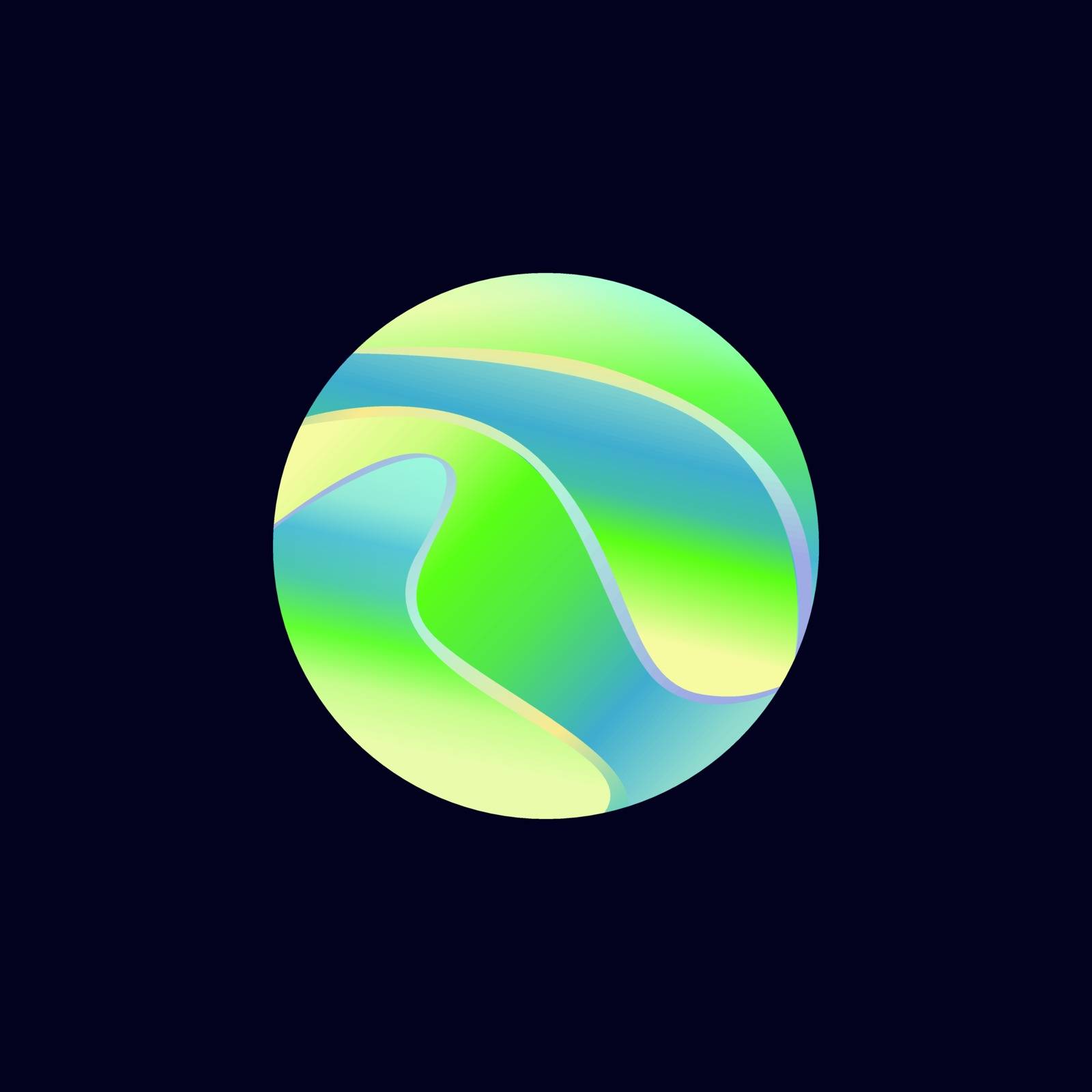 Abstract sphere logo design with gradient. 3d mark logo by arsyadee