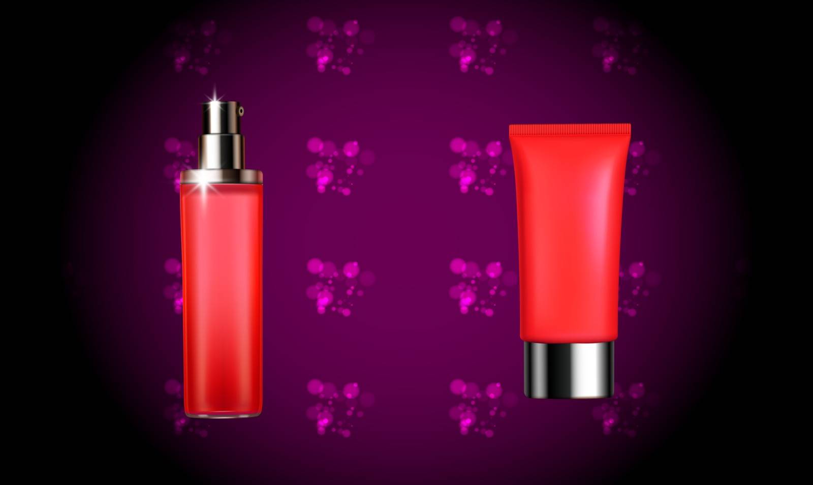 mock up illustration of a beauty product on abstract background