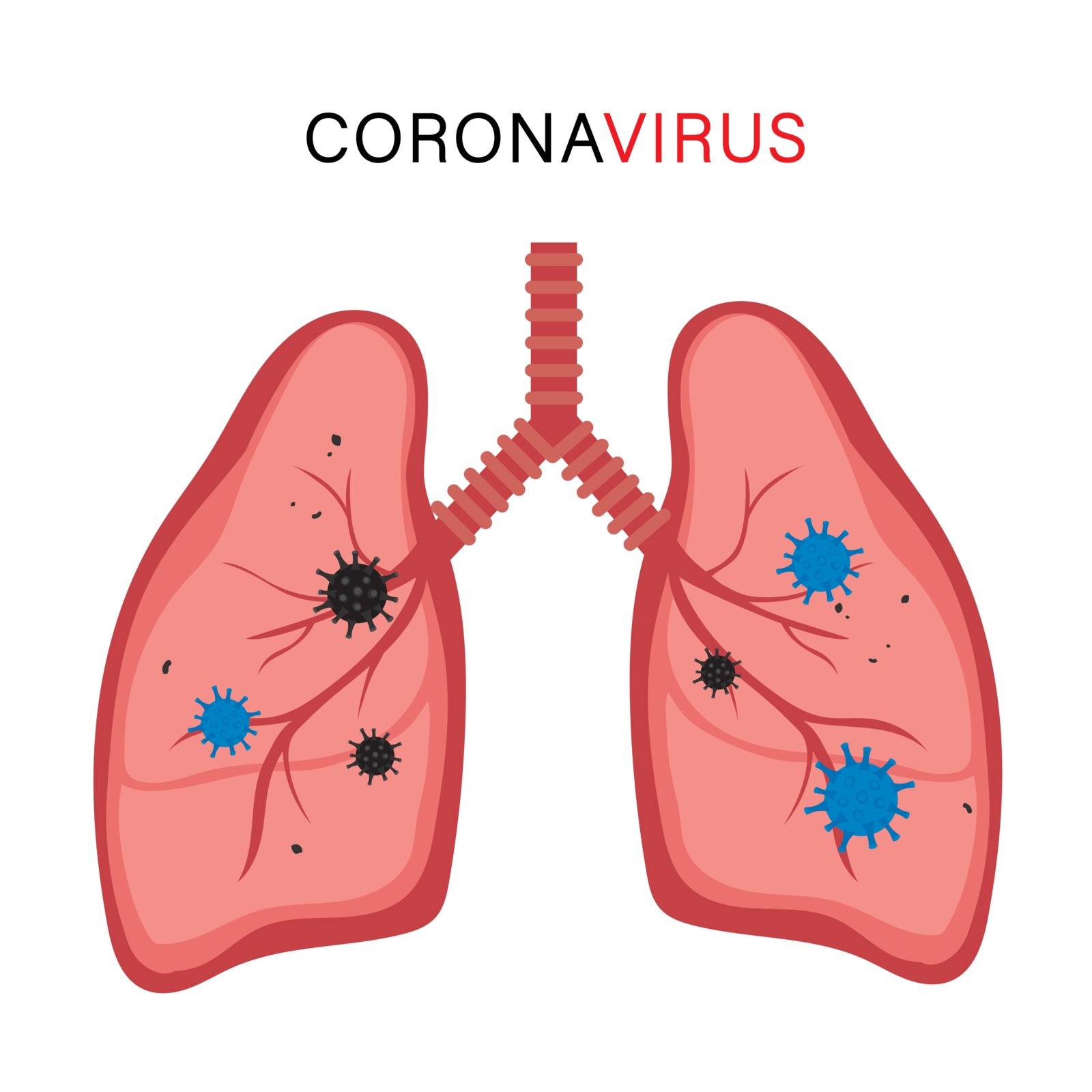 Coronavirus Icon Vector for Infographic. CoV-2019 prevention, coronavirus symptoms.