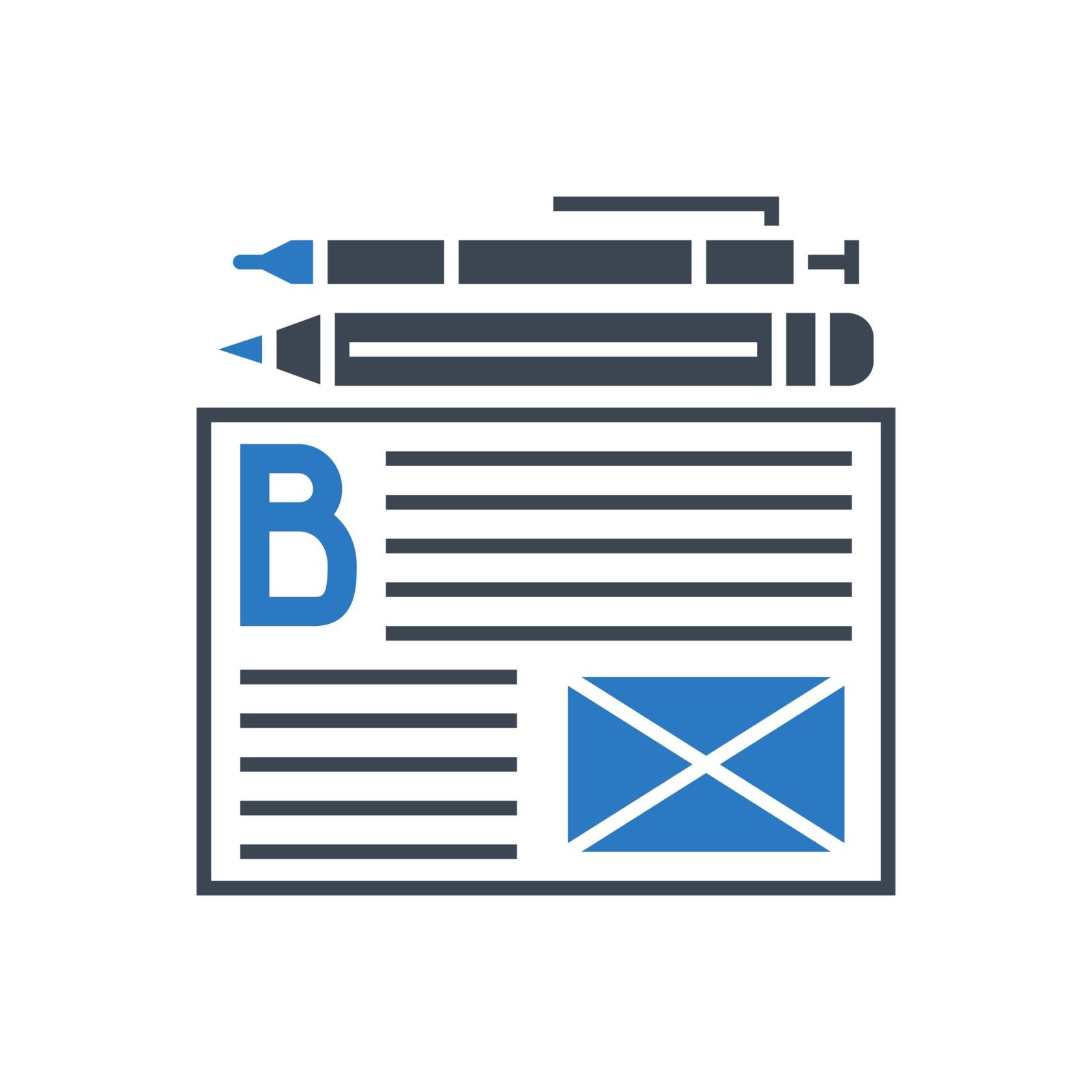 Blogging Services Vector Glyph Icon by smoki