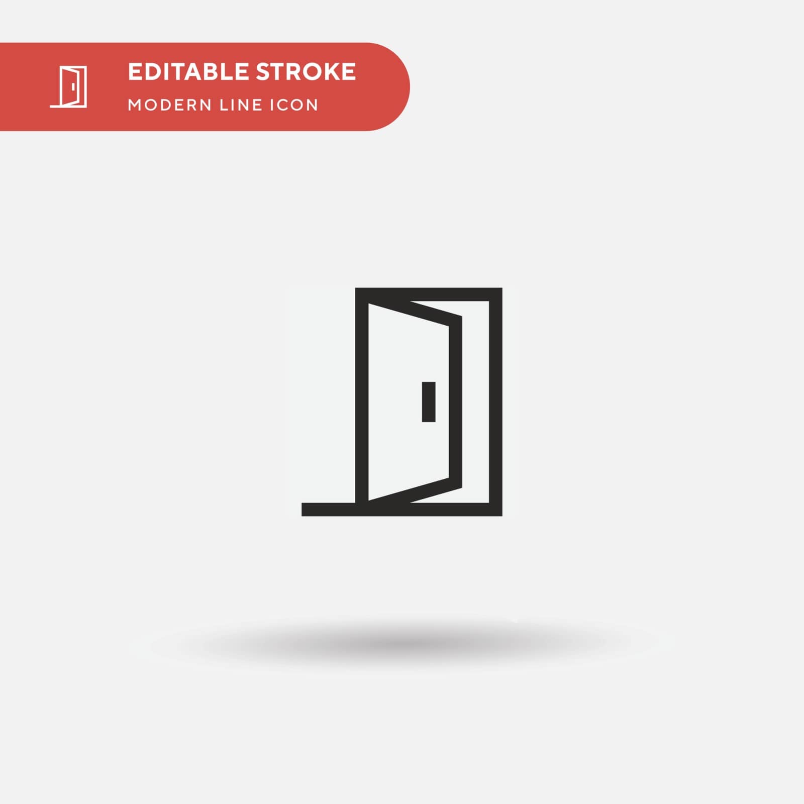Exit Simple vector icon. Illustration symbol design template for web mobile UI element. Perfect color modern pictogram on editable stroke. Exit icons for your business project