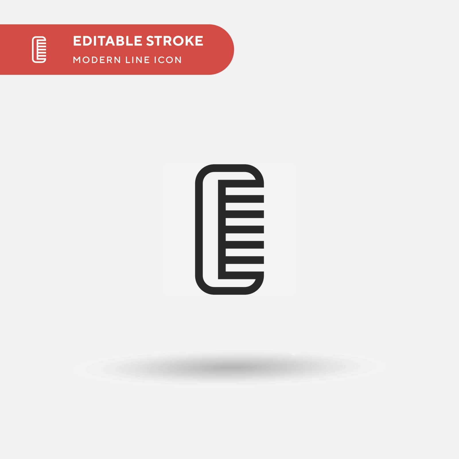 Comb Simple vector icon. Illustration symbol design template for by guapoo