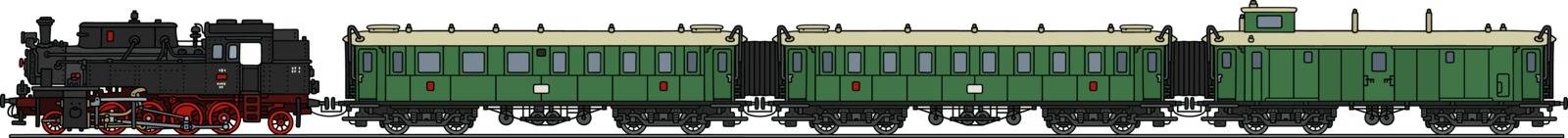 Classic steam train by vostal